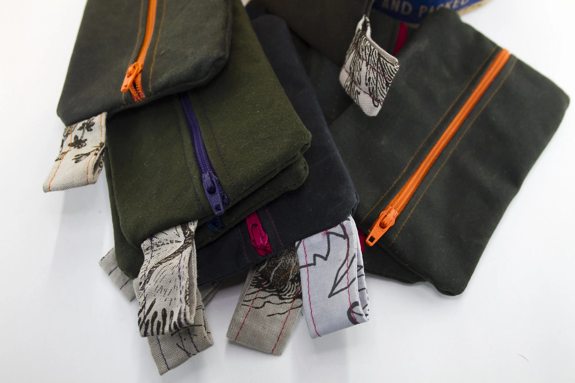 Reclaimed Waxed Jacket Coin Purses