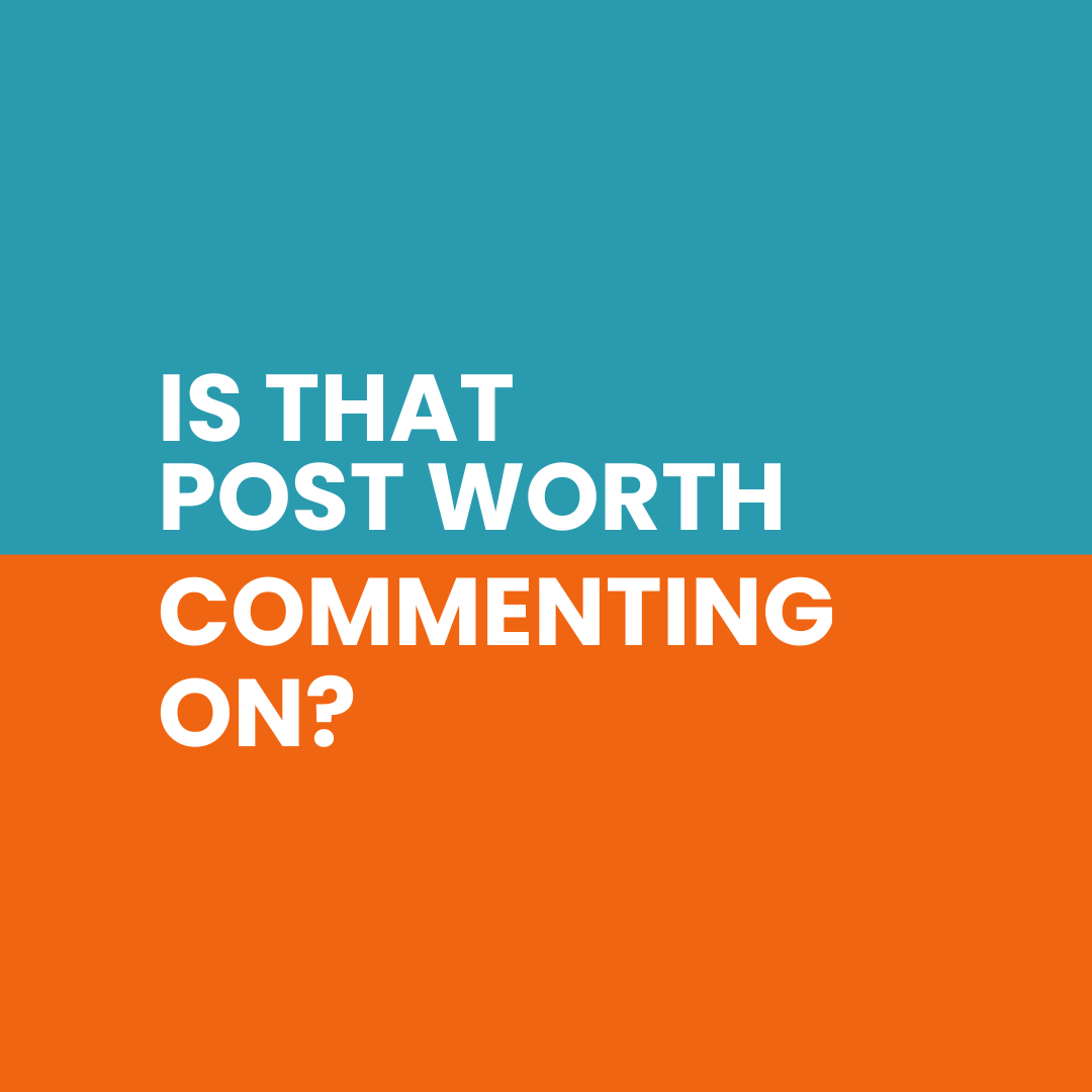 Is that post worth commenting on?
