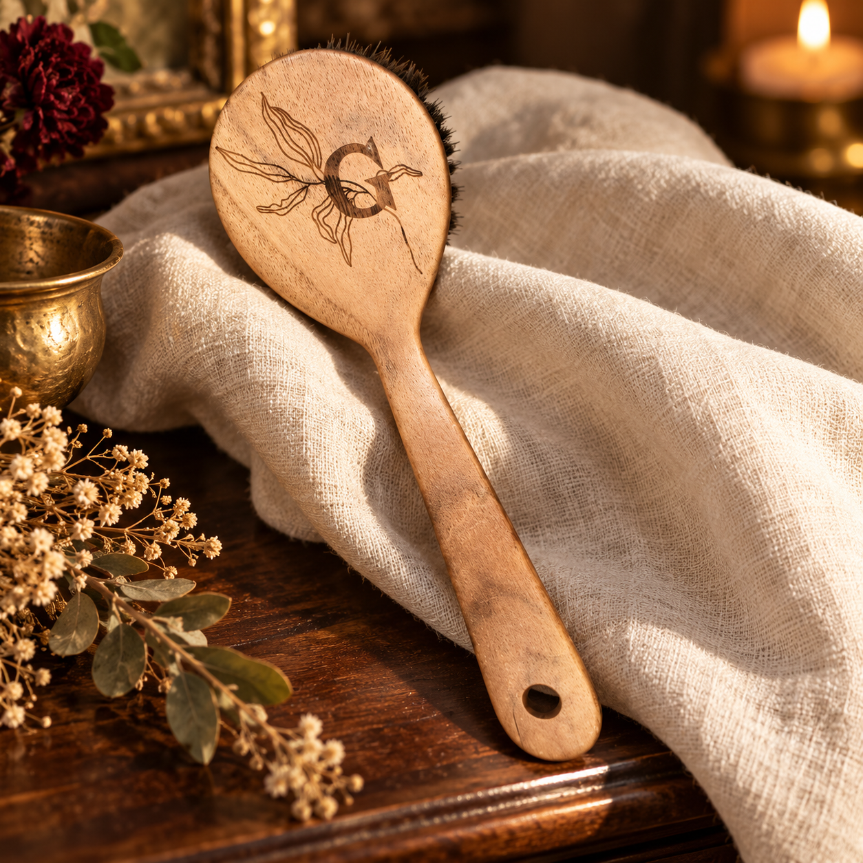 Golden Teak Body Brush