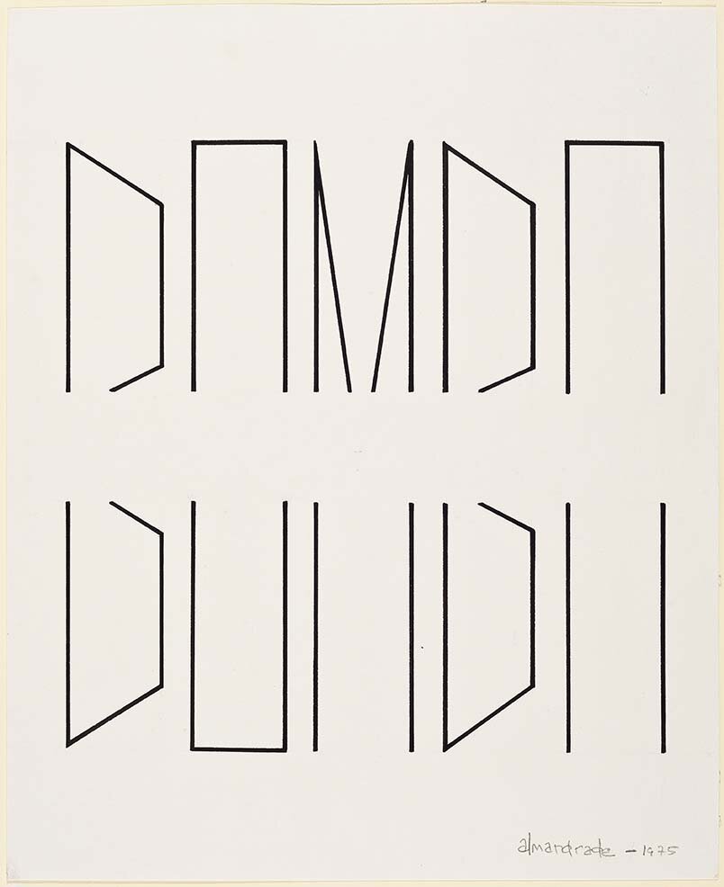 Almandrade - Bomba - 1975 - 28x23cm - Nanquim s/ Papel - 4/5