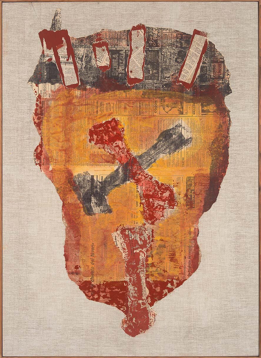 Antonio Dias - Figura - 1984 - 90x65cm - Colagem e OST