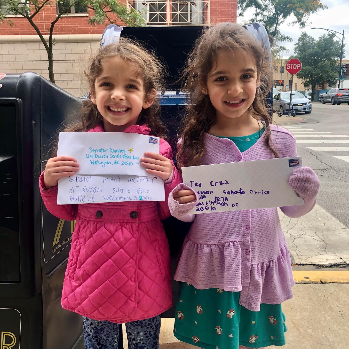 Double the pride from Kayla &amp; Shira for writing to politicians and sharing their views ✉️📫✉️ #kidsforjustice