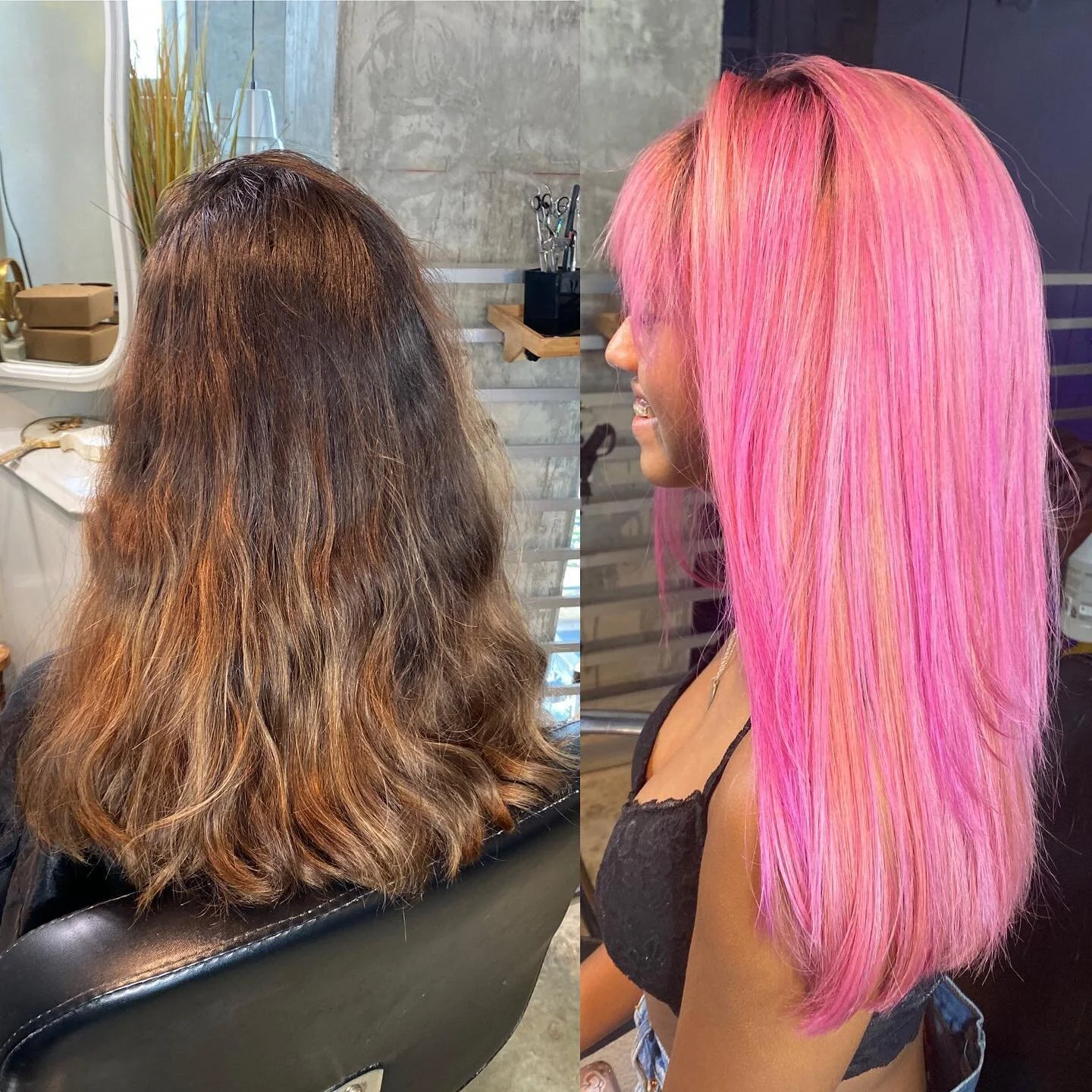 This #Libra Barbie went full #BubbleGumPink 💗 #AshlysHands #ShandsHair #Shands 
.
@kavella #MoisturzingConditionet is pretty phenom 💯🌻 #ShandsApproved