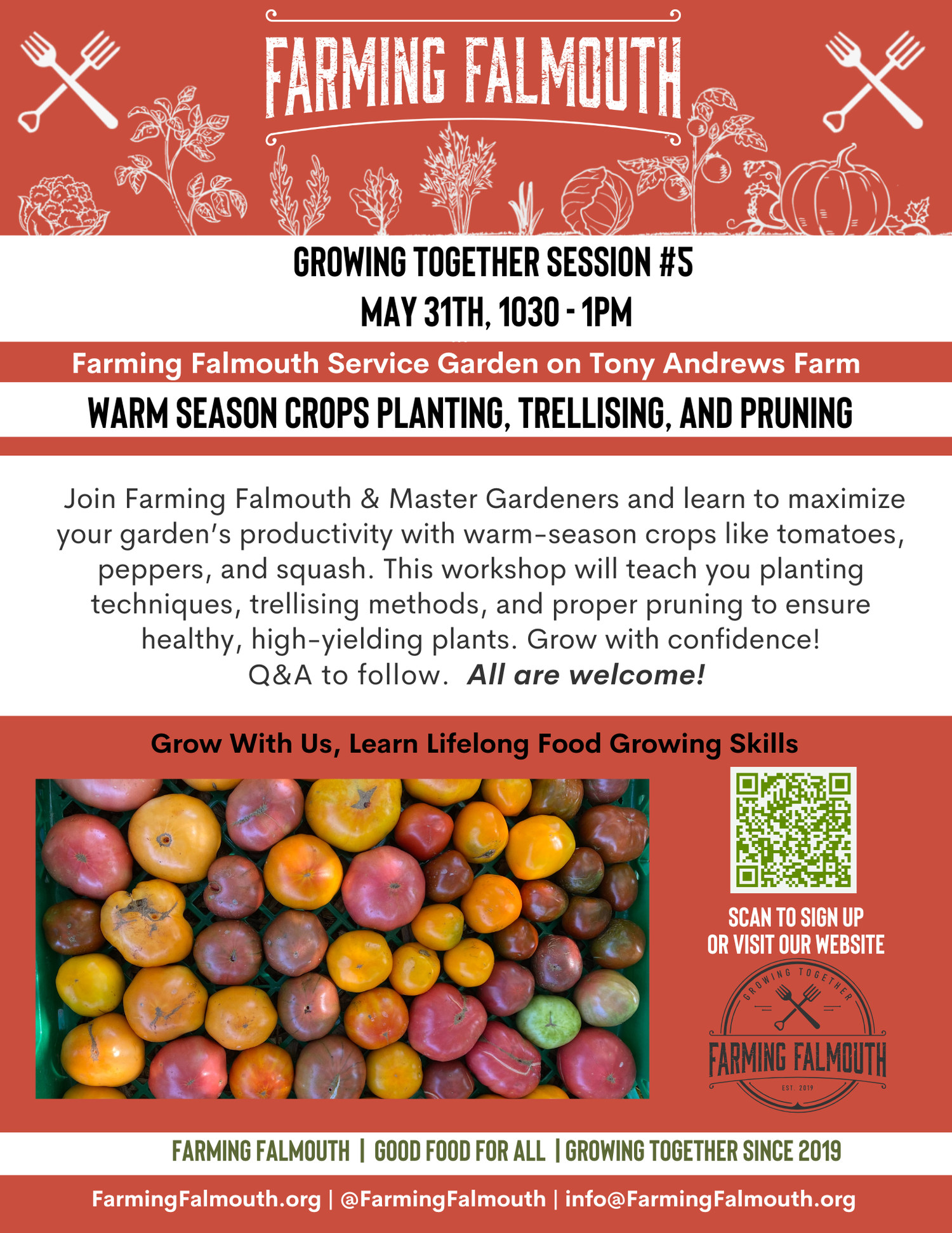 Growing Together Session 5 — May 31 — Farming Falmouth
