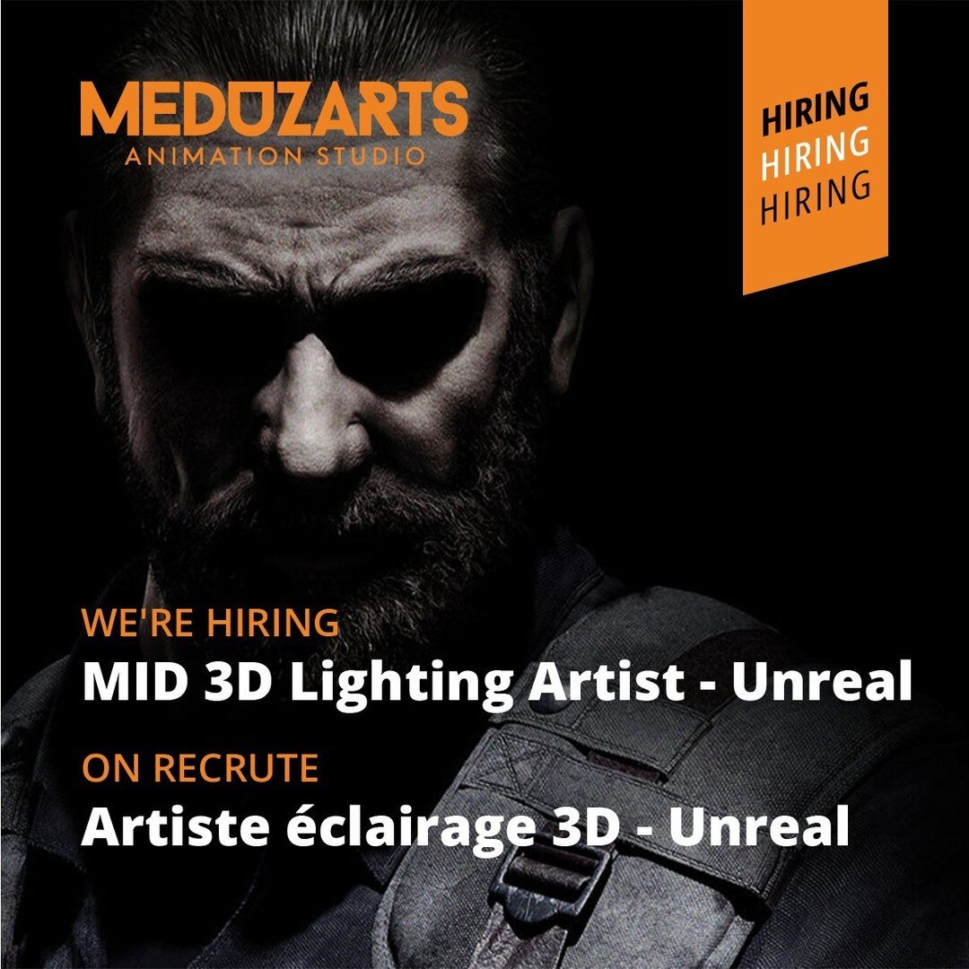 🔎 Our studio is #hiring a talented MID 3D Lighting Artist &ndash; Unreal to join our beautiful team starting May I Permanent job 🔥

😎 If you are an experienced Lighting artist (3 to 5 years), a team player who can be autonomous when needed and a p