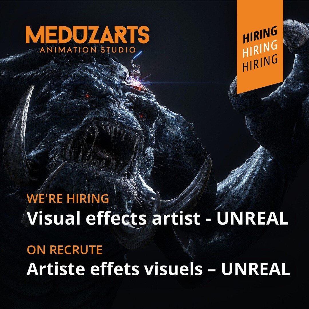 Hi there!

📣 We are looking for a Visual effect artist &ndash; Unreal (permanent job) with a minimum of 3 years experience.
 
Your mission ➡ in close collaboration with the Art Director, you&rsquo;ll be working on a game cinematic trailer. Read the 