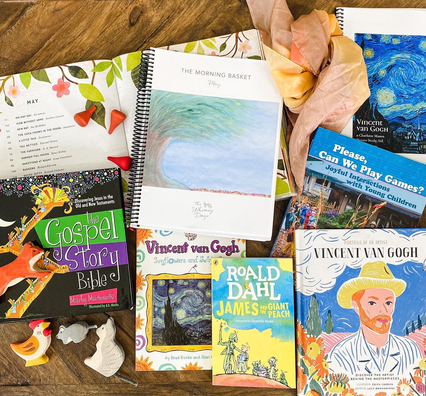 🌺 We started May Morning Basket this week!

Here&rsquo;s what we&rsquo;re using this month: 

✨ songs, fingerplays, and stories from the guide (link in bio)
✨ Bible stories from Gospel Story Bible - we had paused for a bit during our move and then t