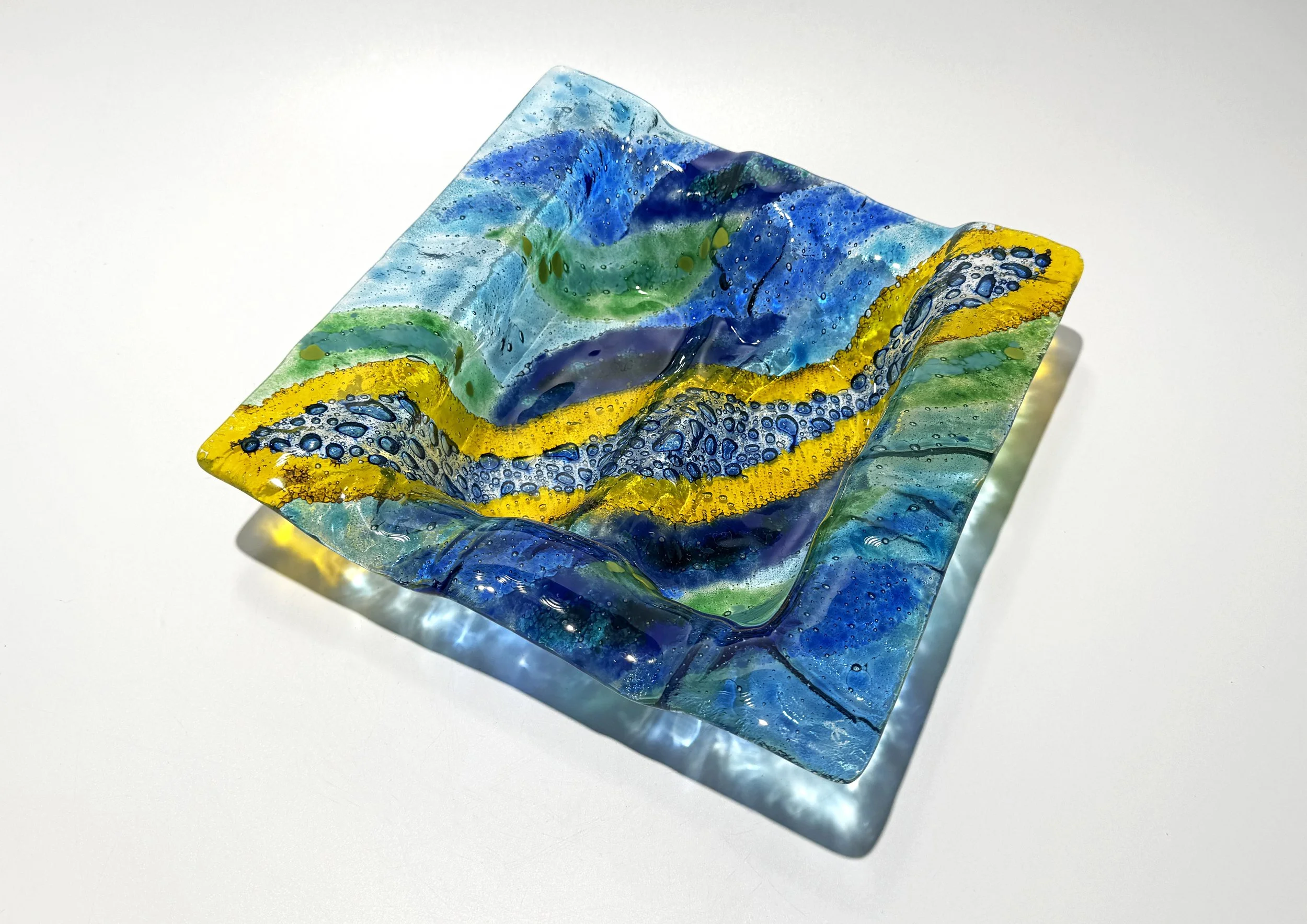 Blue Bubbles Cushion Bowl