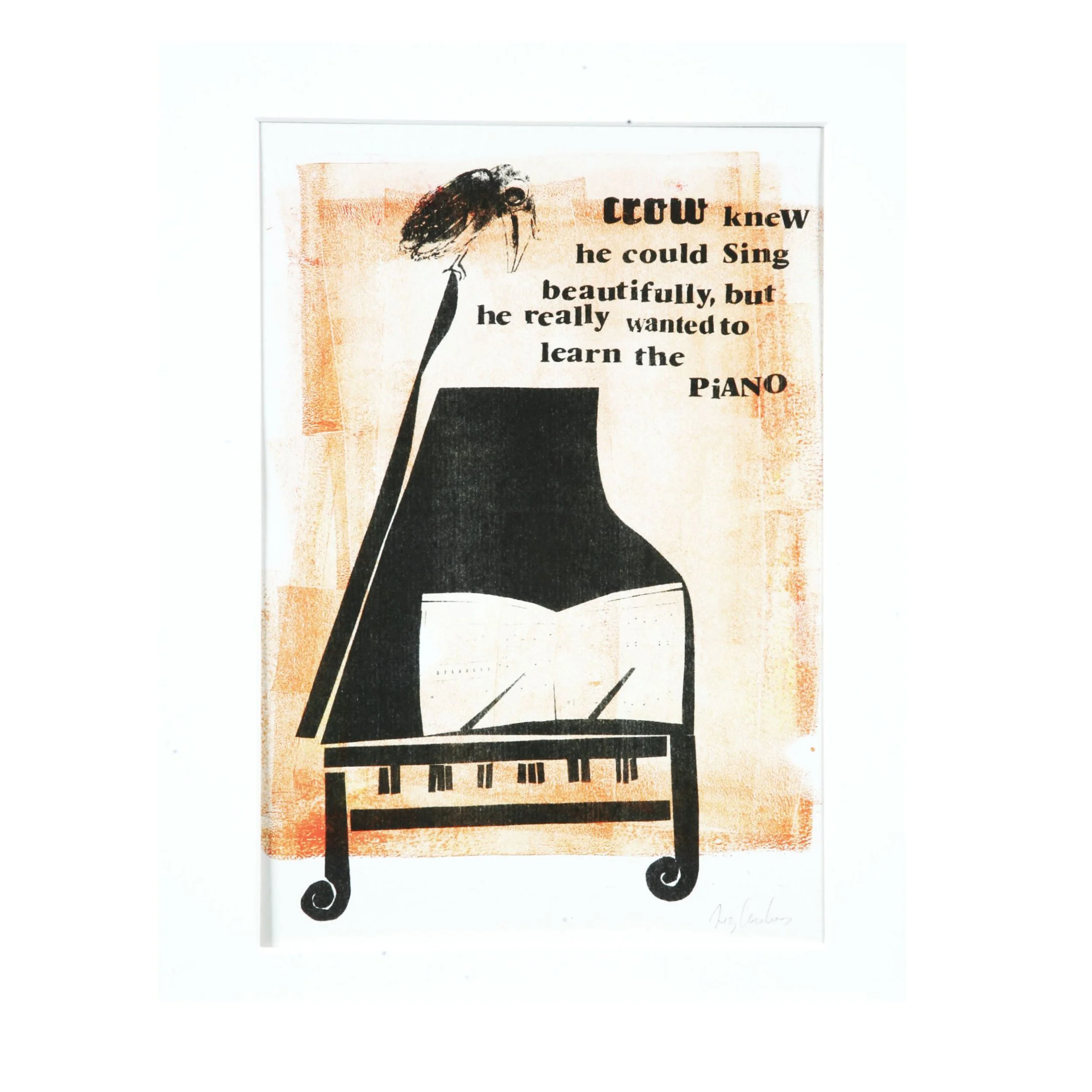Piano Crow (orange)