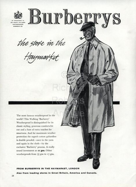 1958 The Walking Burberry Coat by Burberrys of Haymarket, London
