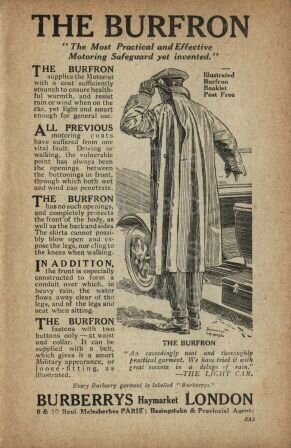 1916 'The Burfon' Burberry Coat by Burberrys of Haymarket London