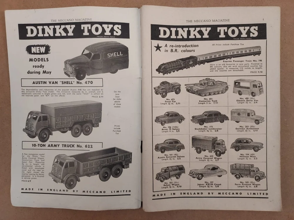 12 Documents Dinky Hornby Meccano Années 1959-1963 - Revues Meccano Information, Occasion Vintage