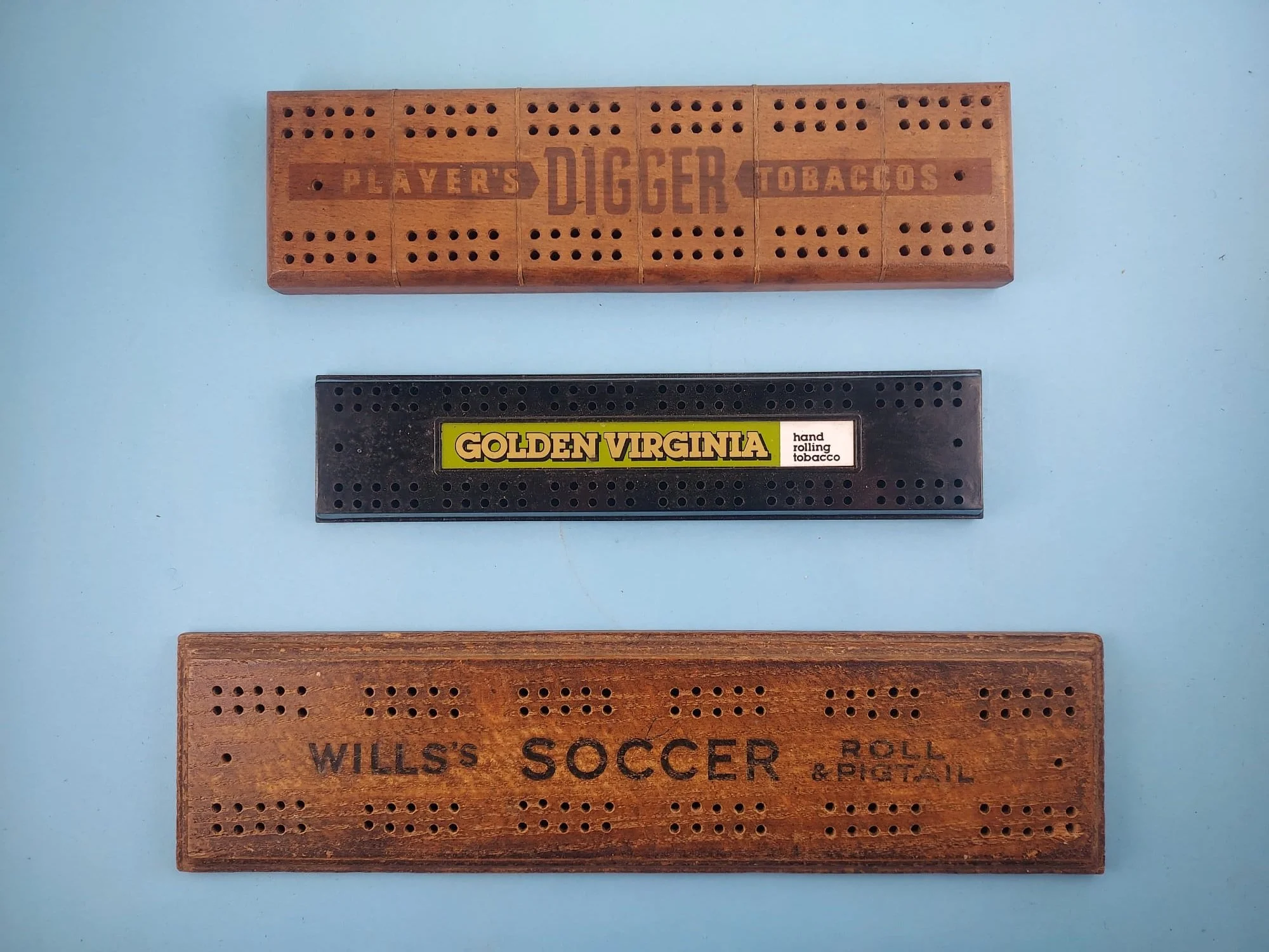 Cribbage boards with advertising