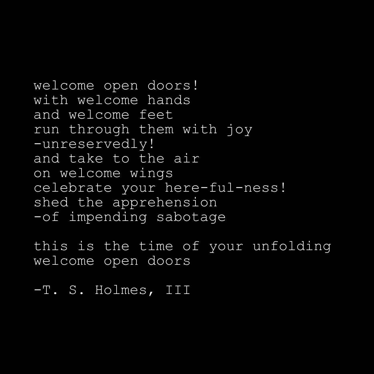 Welcome Open Doors!