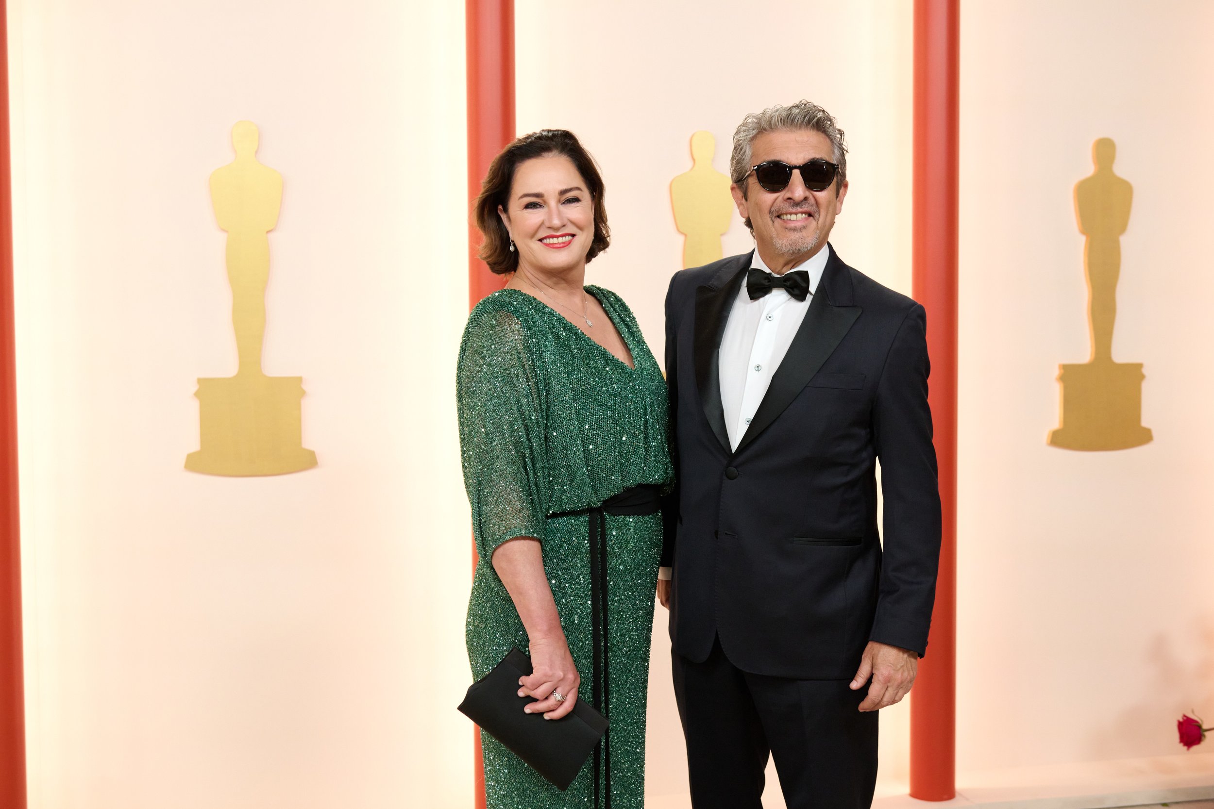 Florencia Bas and Ricardo Darín arrive on the red carpet of the 95th Oscars