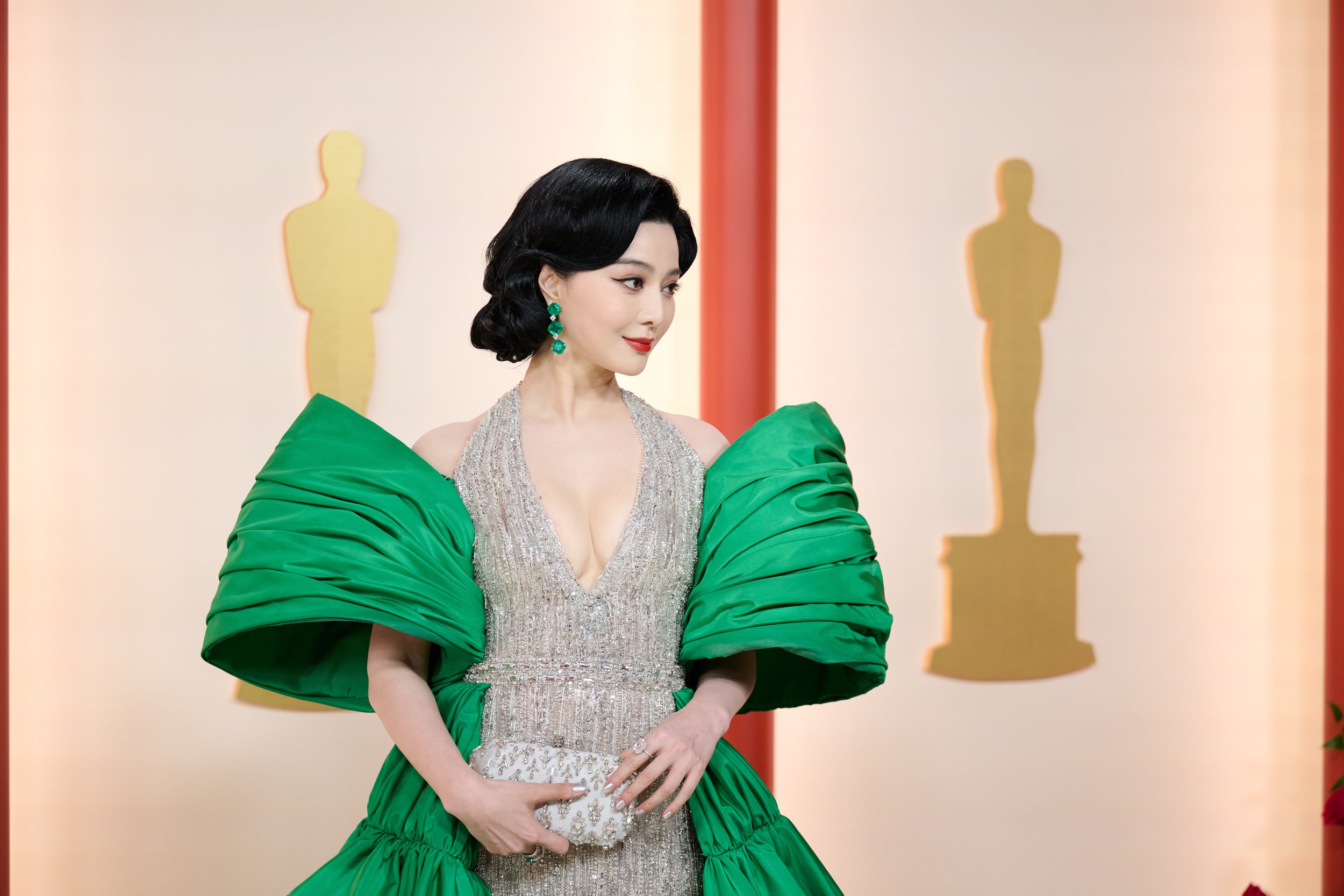 Fan Binbging arrives on the red carpet of The 95th Oscars