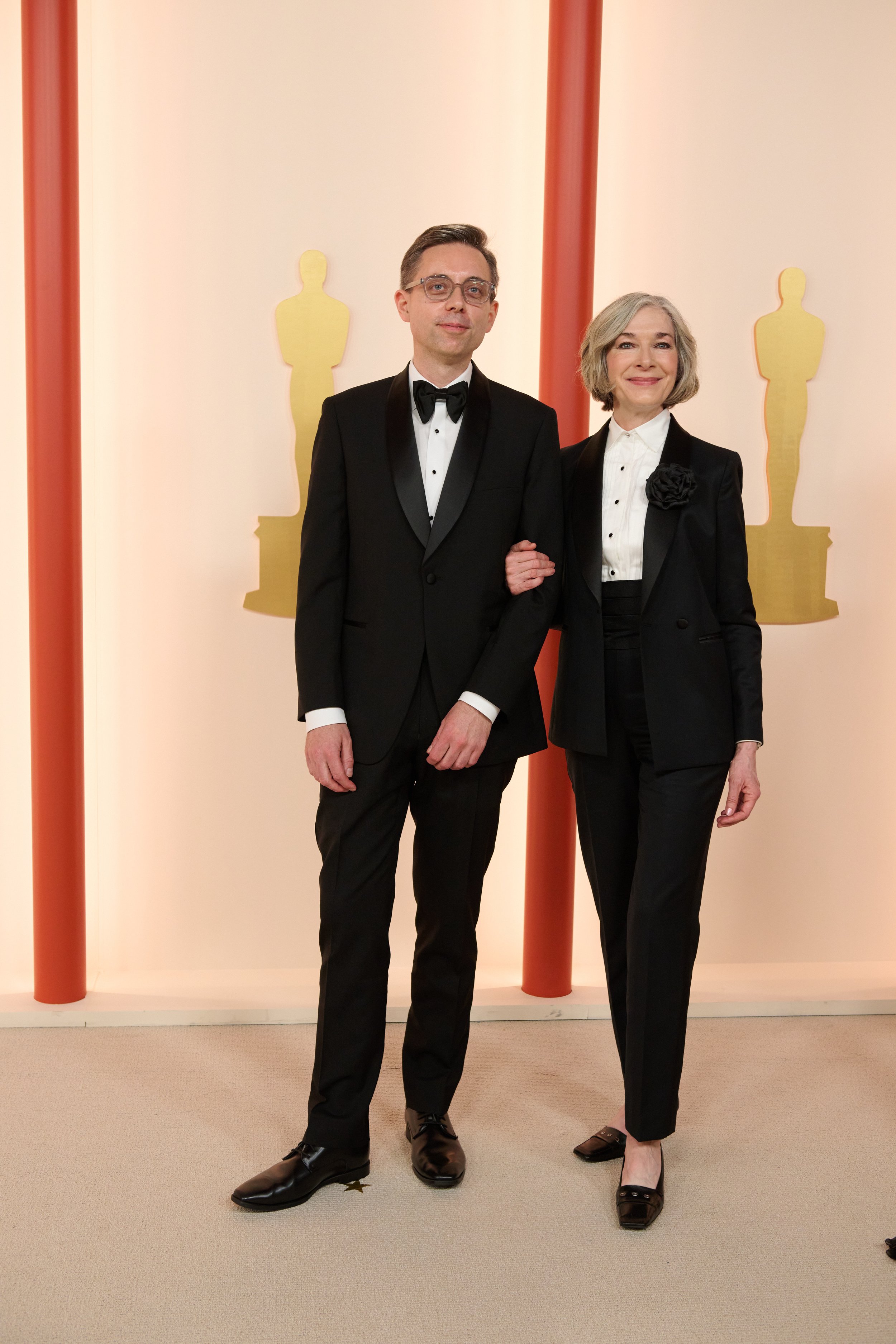 Luigi Allemano and Wendy Tilby arrive at the 95th Oscars