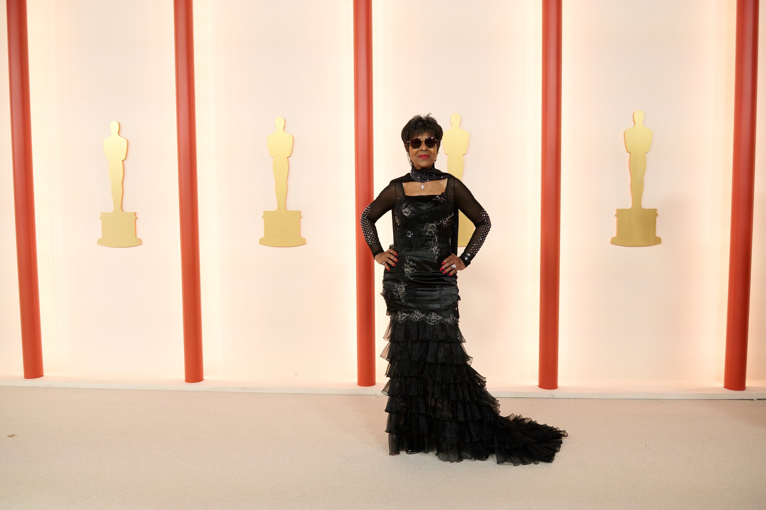 Euzhan Palcy arrives on the red carpet of the 95th Oscars