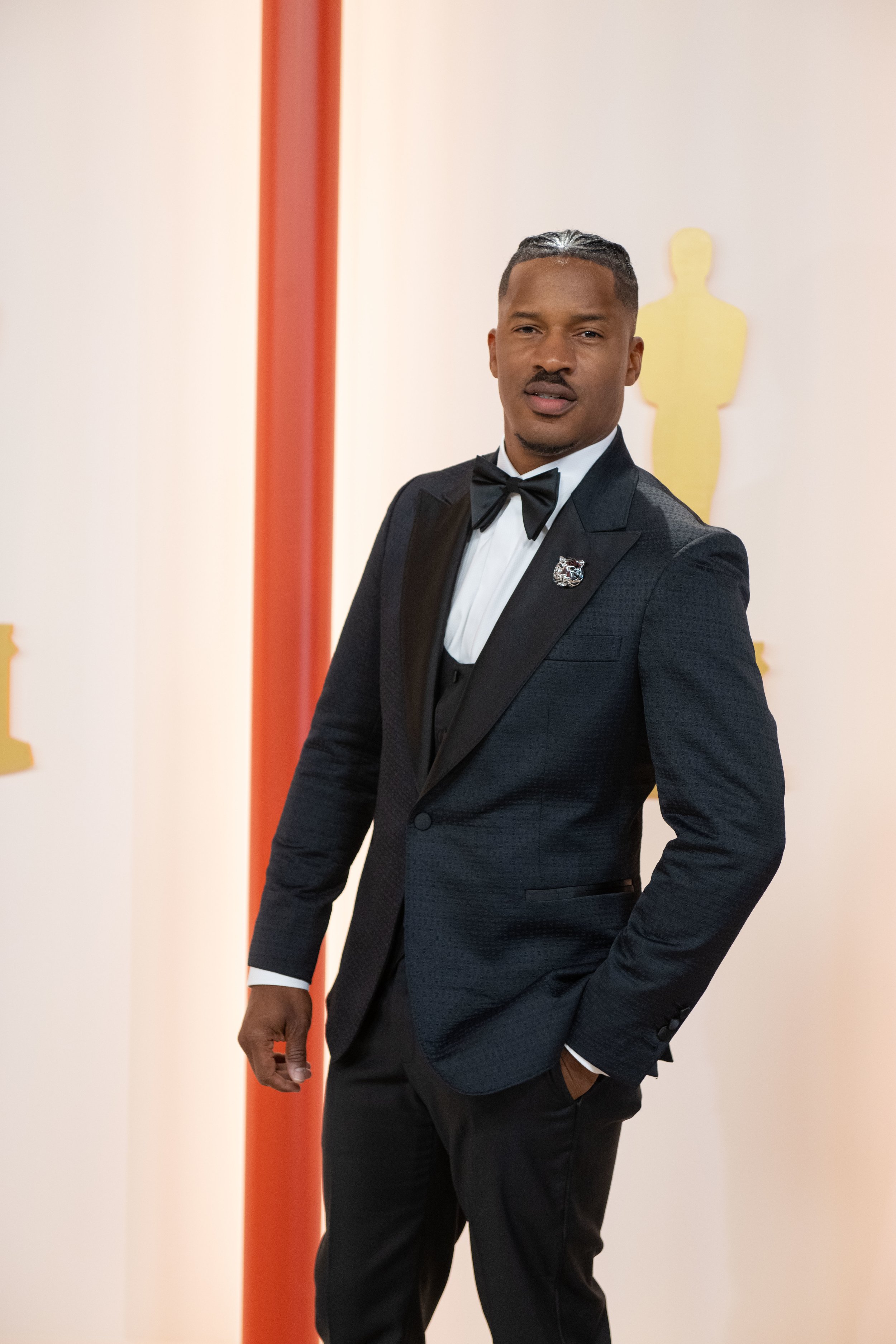 Nate Parker arrives on the red carpet of the 95th Oscars