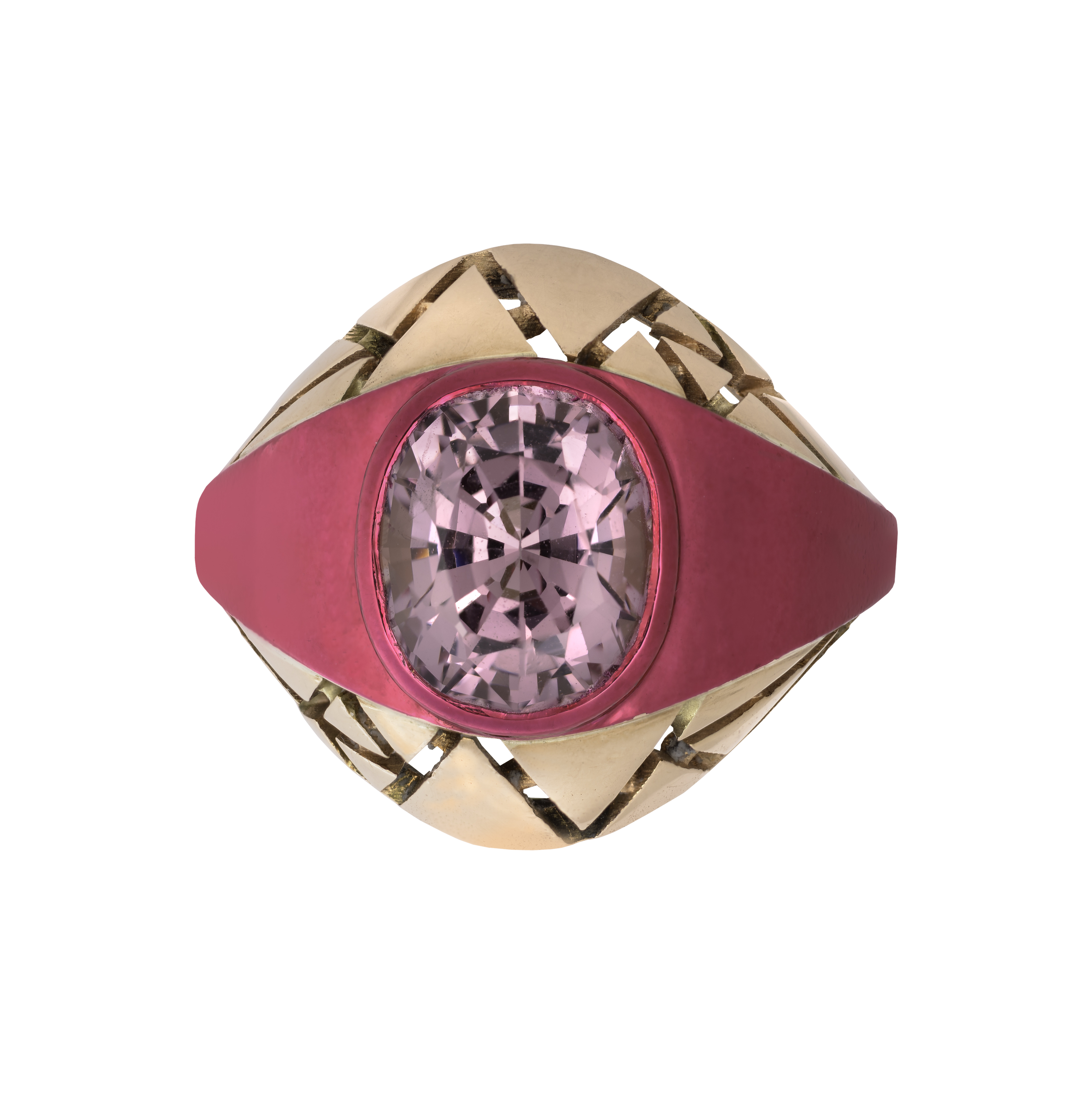 Chromanteq Lilac Spinel Bombe 9R Ring, hot pink nano ceramic.png