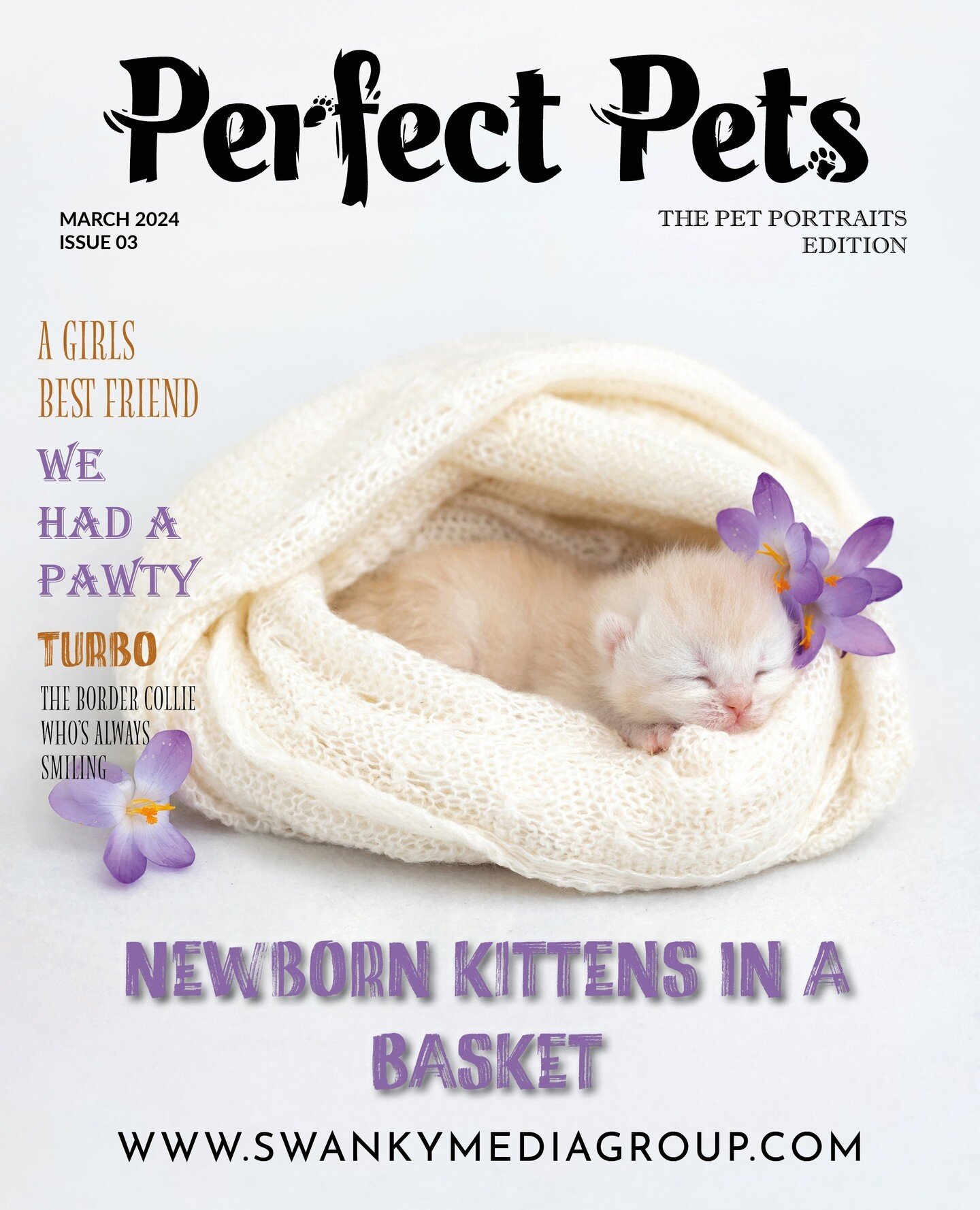 OUR MARCH ISSUES HAVE ARRIVED 🪻💜⁠
⁠
Perfect Pets Magazine - March 2024: The Pet Portrait Edition Issue 3⁠
⁠
Front cover: Newborn kittens in a basket⁠
⁠
Photographer: Galina Samoylovich⁠
IG: @galinasamgalina⁠
Assistant: Jenna Haag⁠
IG: @jenna_haag⁠
