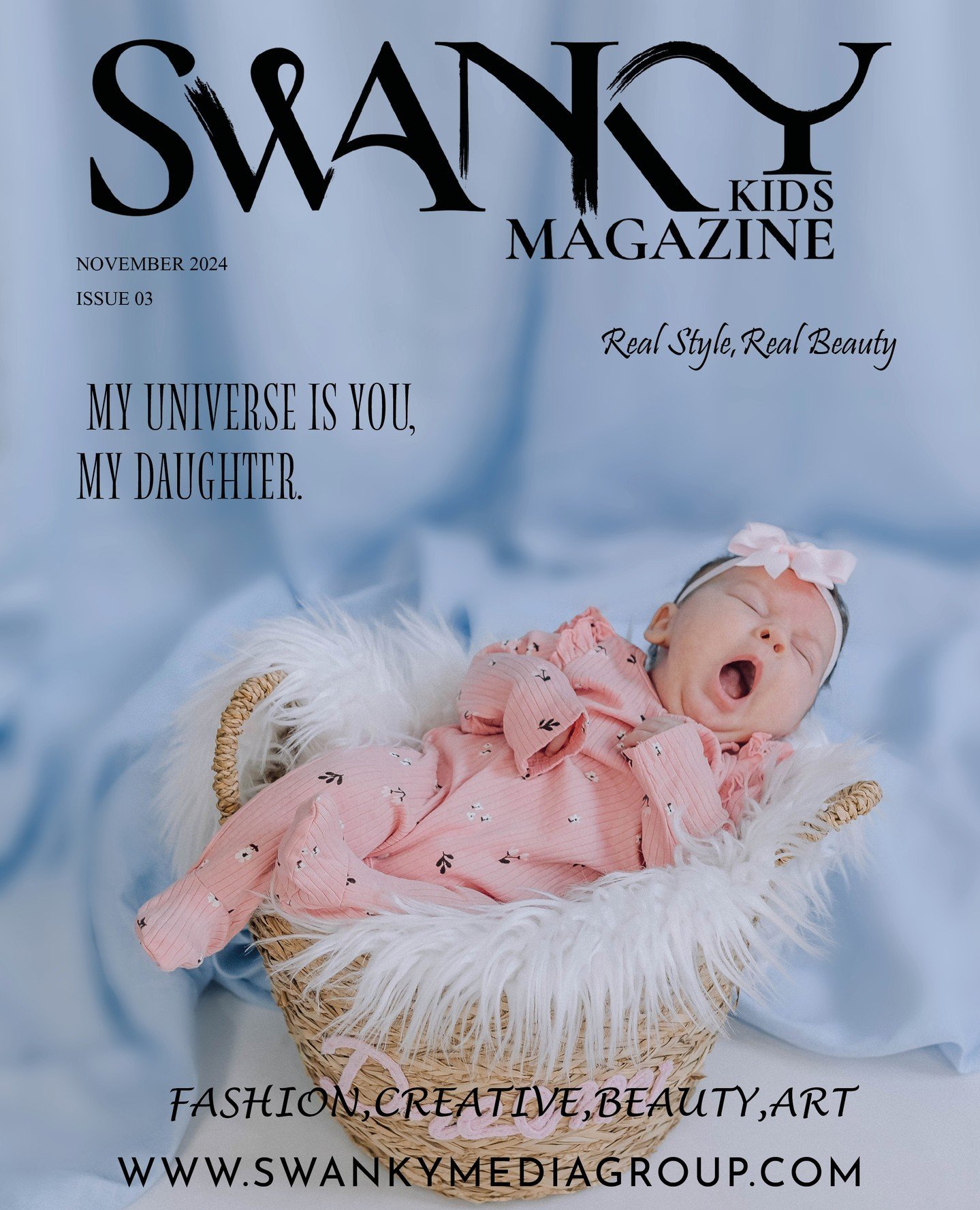 OUR NOVEMBER ISSUES HAVE ARRIVED! 💙⁠
⁠
Swanky Kids Magazine - November 2024: The Mother and Baby Edition Issue 3⁠
⁠
⁠Use &amp; Follow #swankykidsmag to spotlight!⁠
⁠
FRONT COVER: ⁠
⁠
'My universe is you, my daughter'⁠
⁠
Model: Dzyuba Solomiya⁠
IG: @