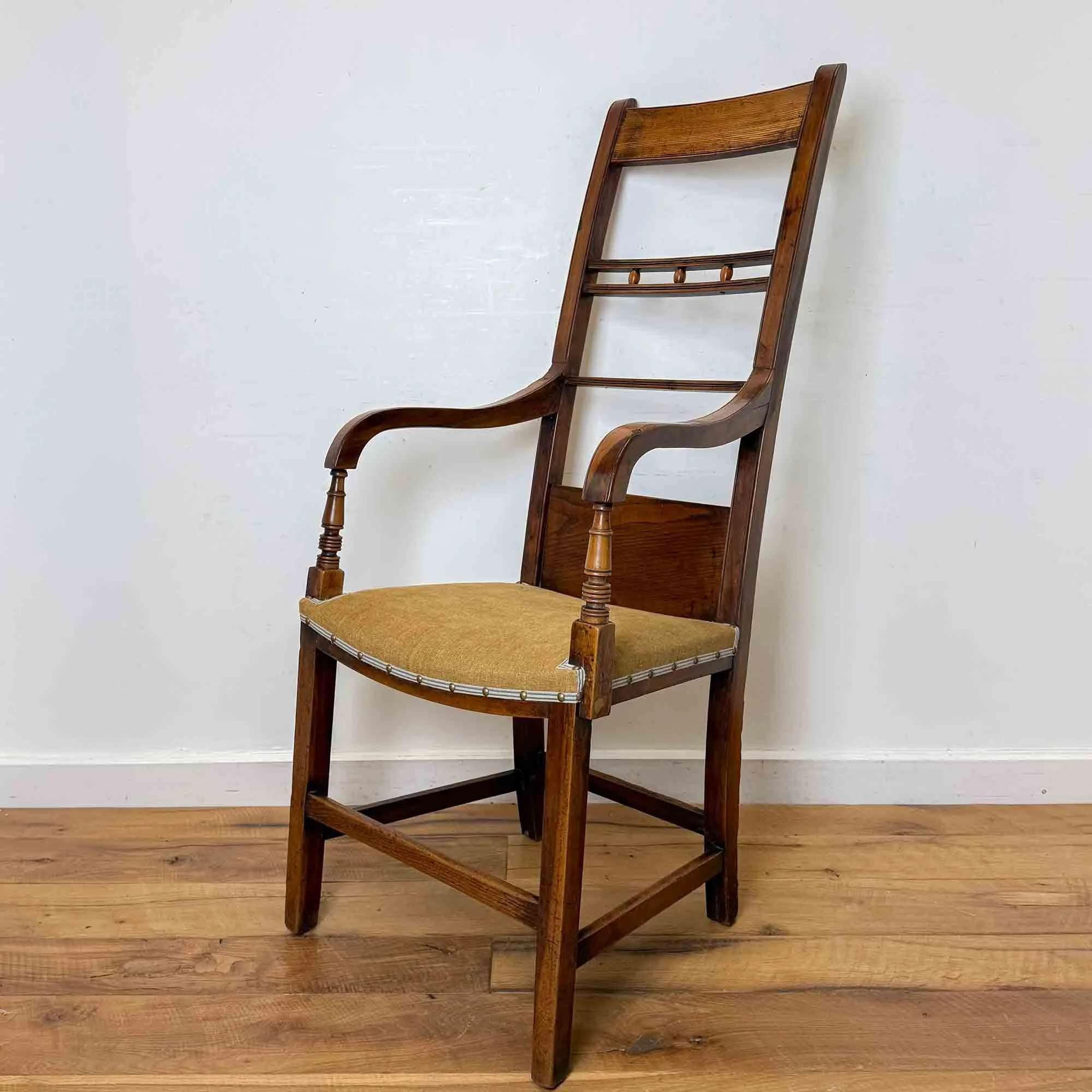 regency elm and fruitwood chair
