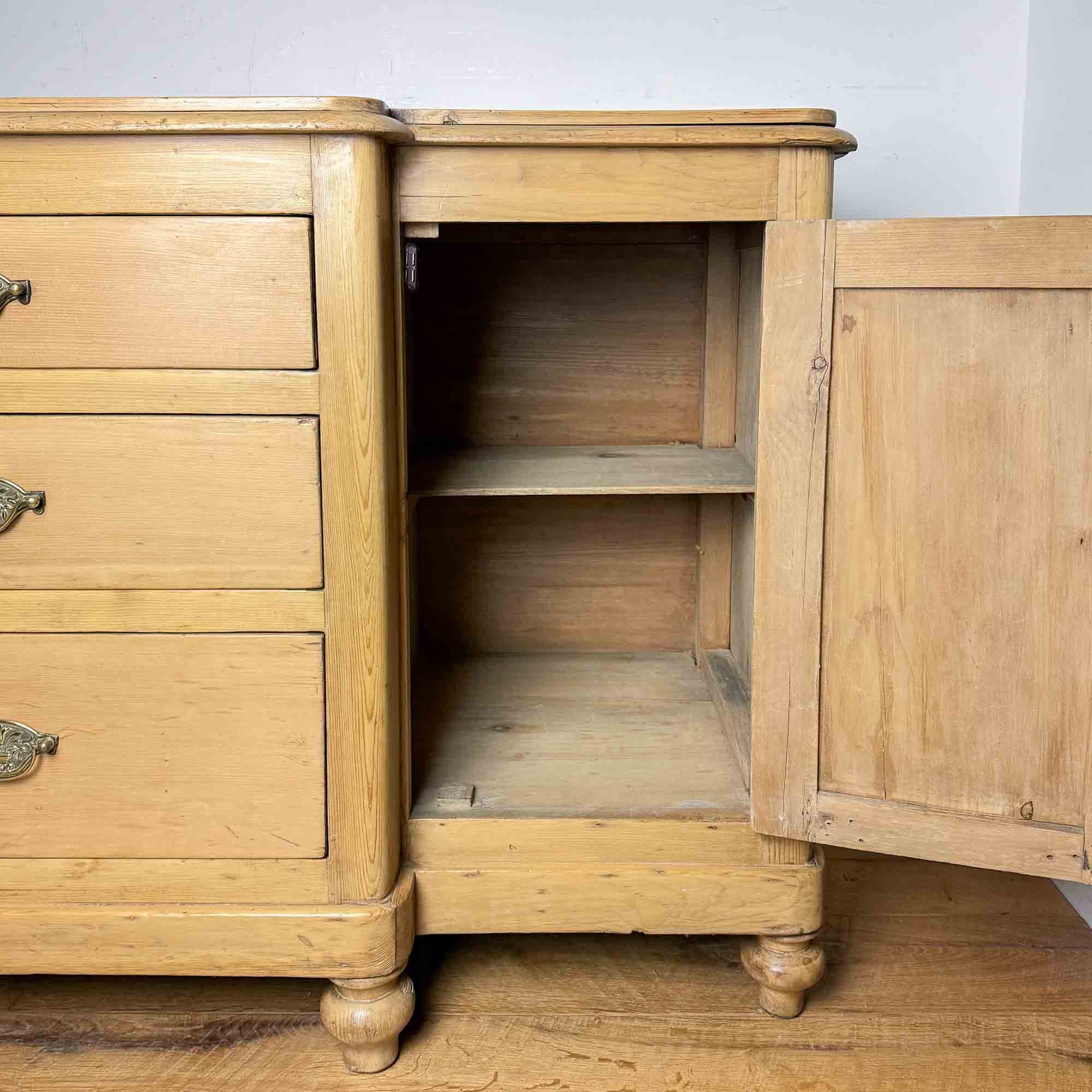 antique pine breakfront sideboard-9.jpg