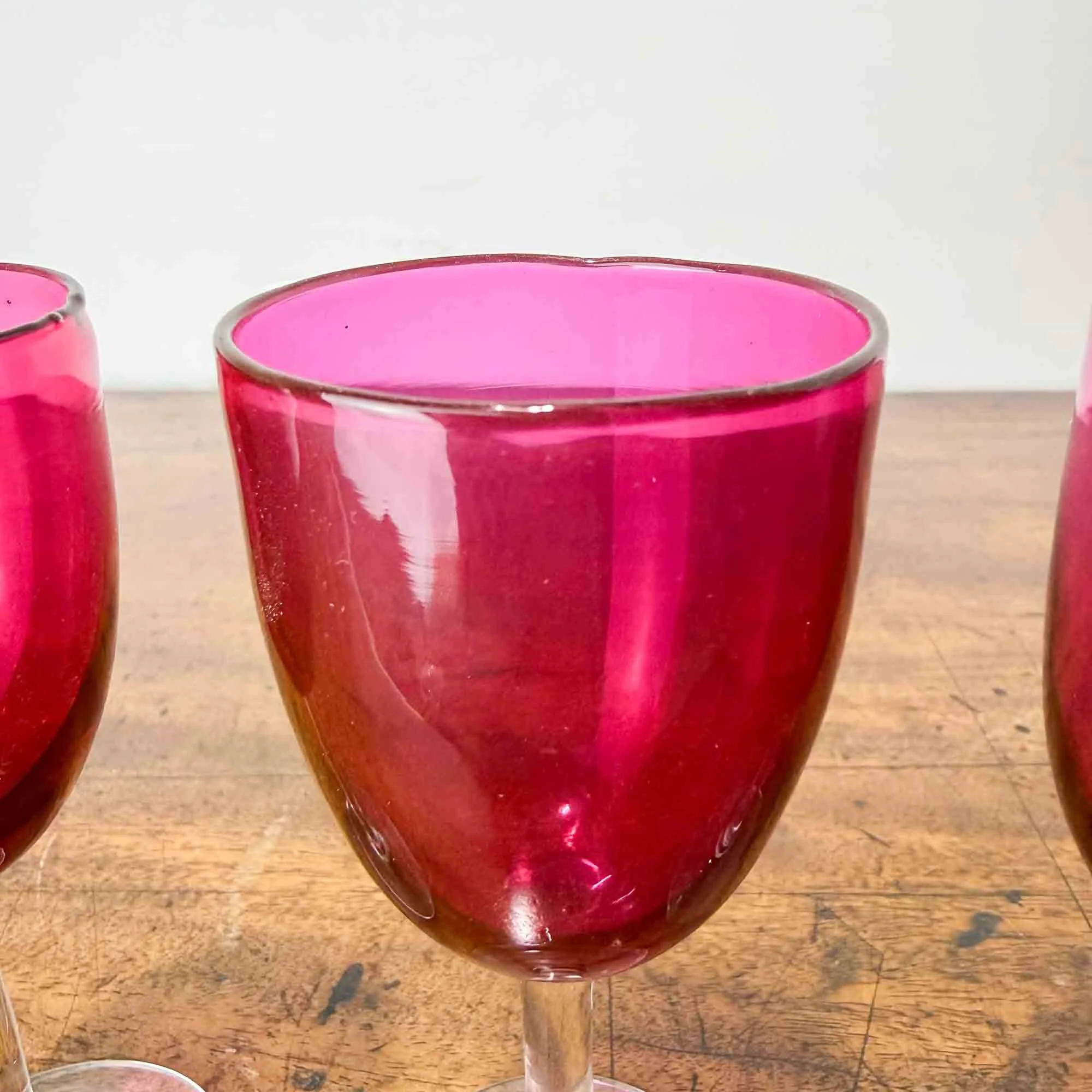 set of three victorian cranberry glass sherry glasses-4.jpg