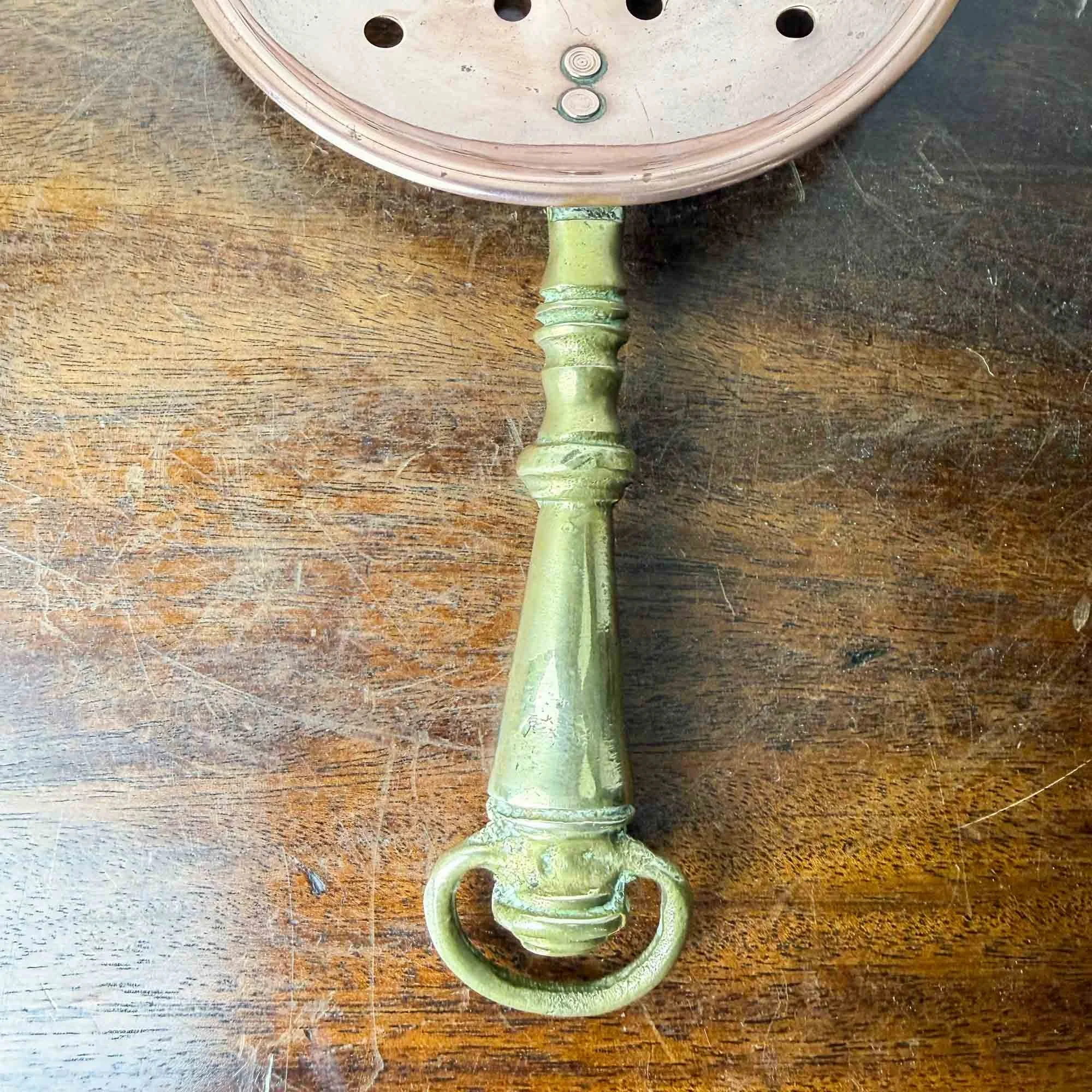 antique copper and brass skimmer strainer-2.jpg