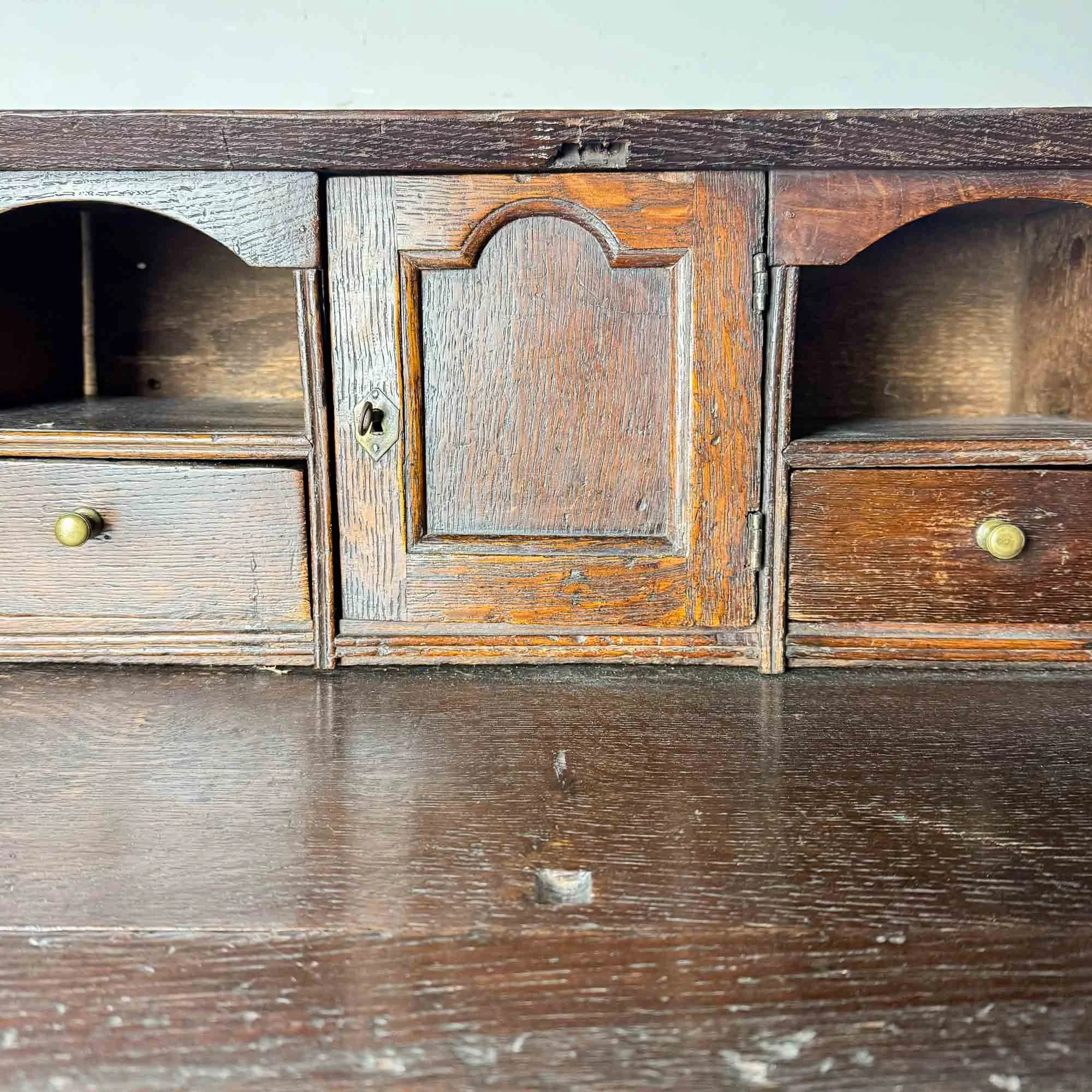 antique vernacular oak bureau