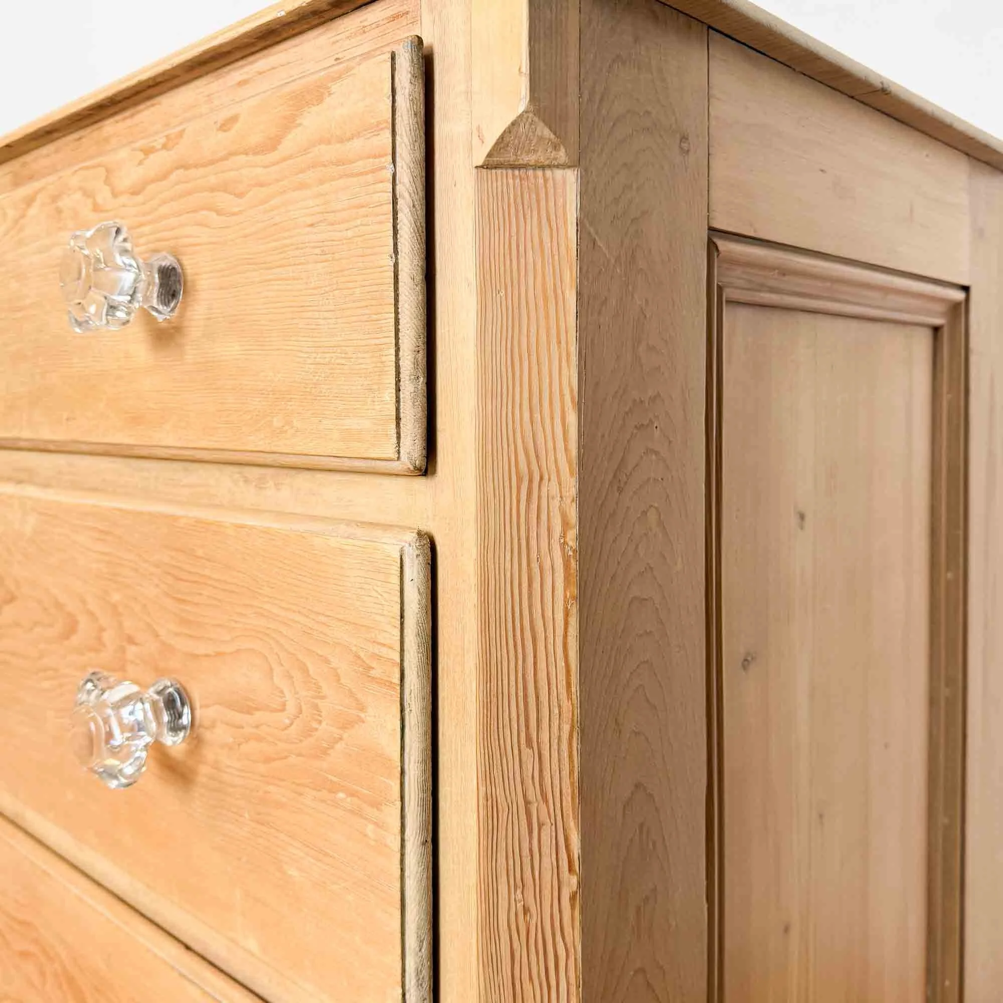 antique pine chest of drawers with glass knobs-18.jpg