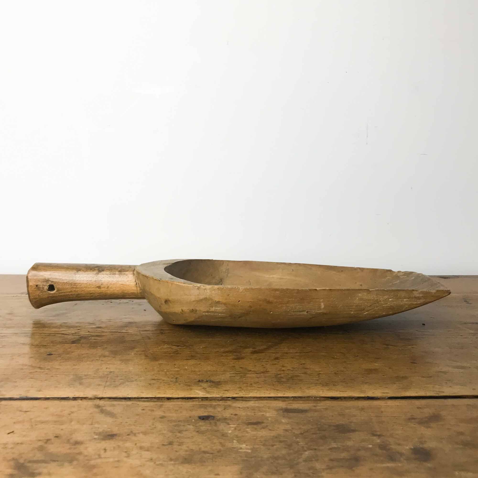 primitive treen scoop