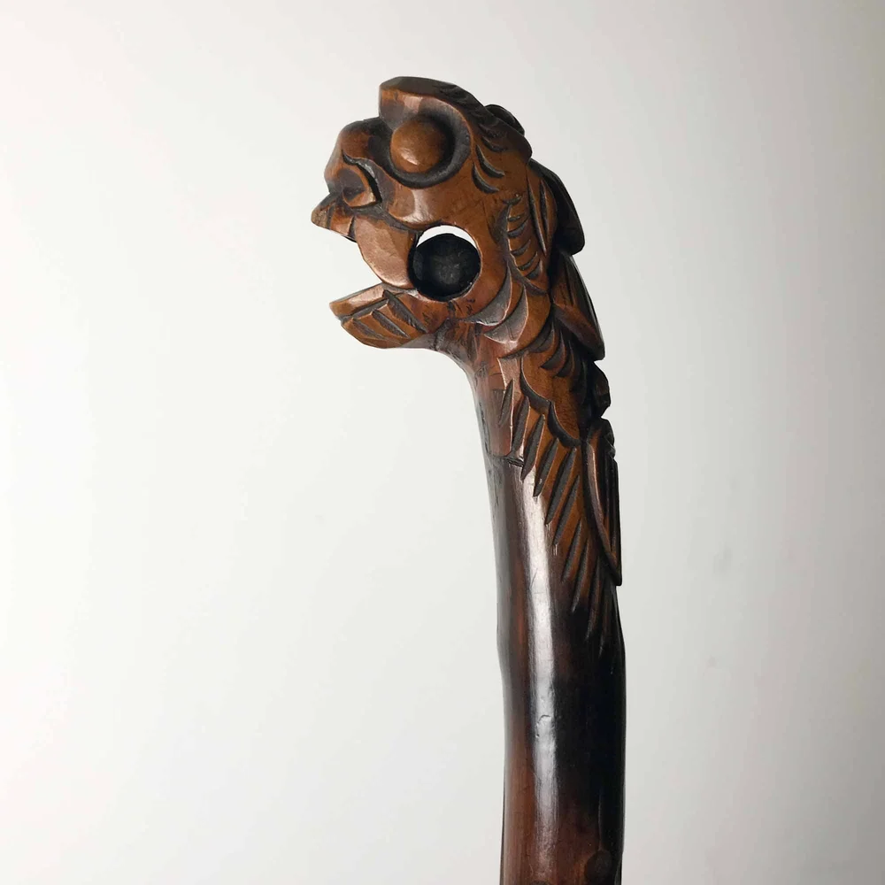 New Wood Dragon Hand Carved Walking Cane Hiking Stick Staff Wooden