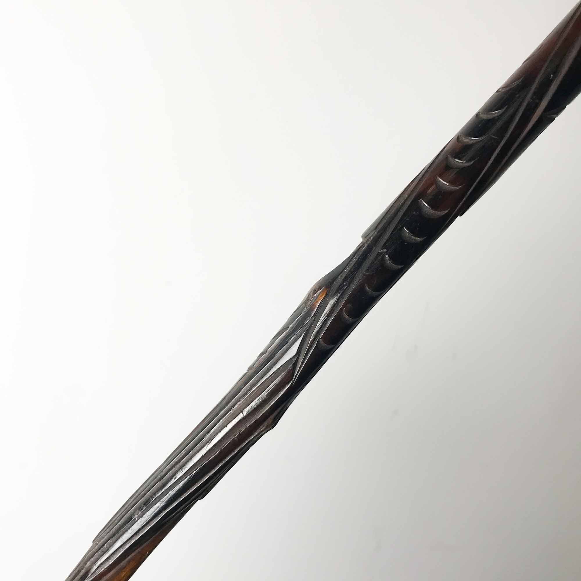 Chinese carved wood walking stick