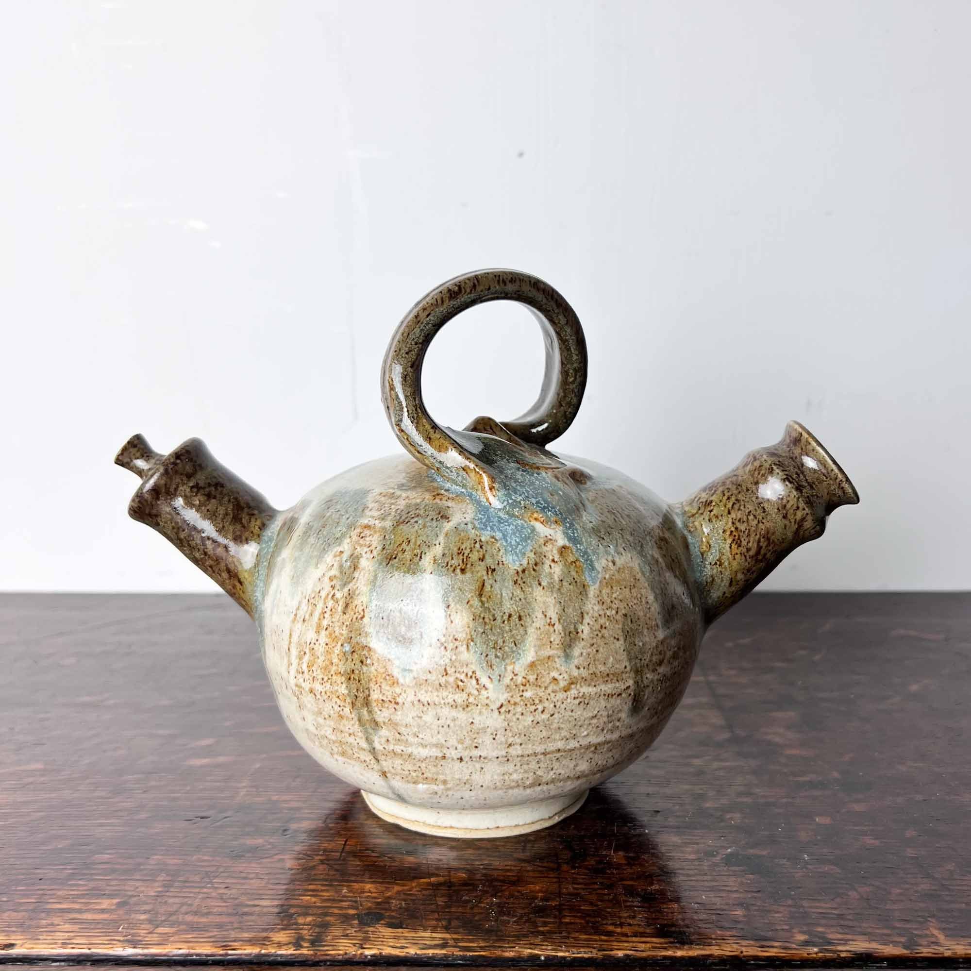 art pottery teapot