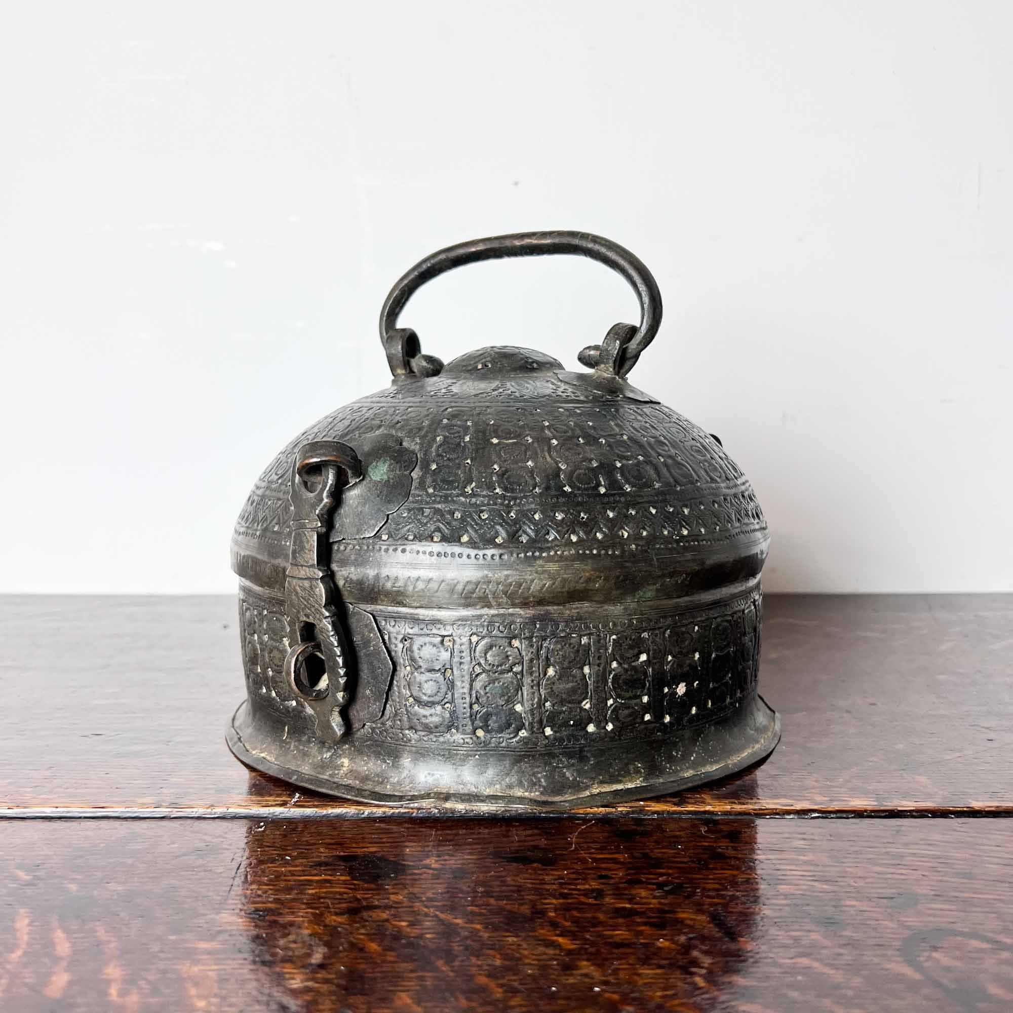 Antique Indian Metal Pandan Box