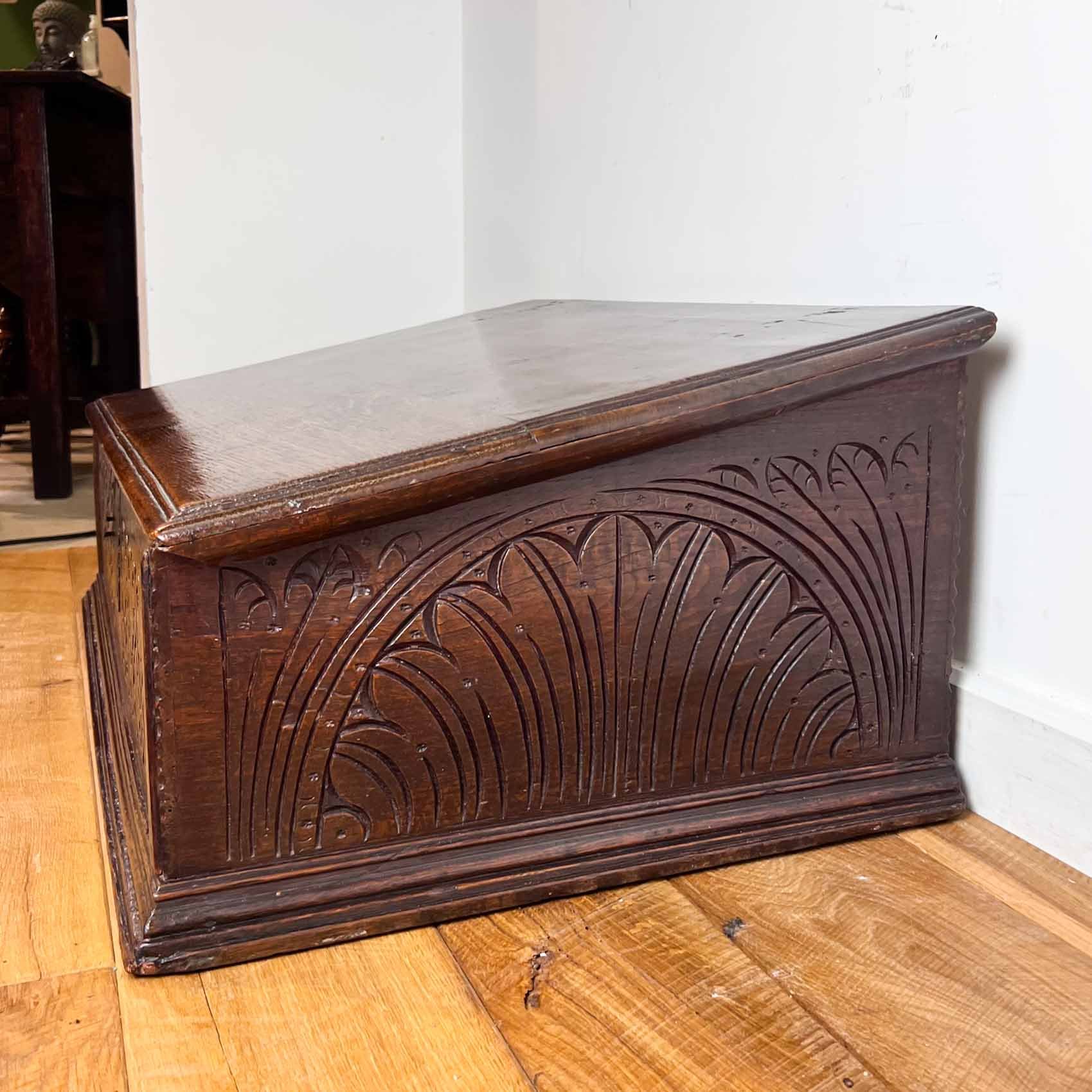 18th Century boarded Oak Desk Box