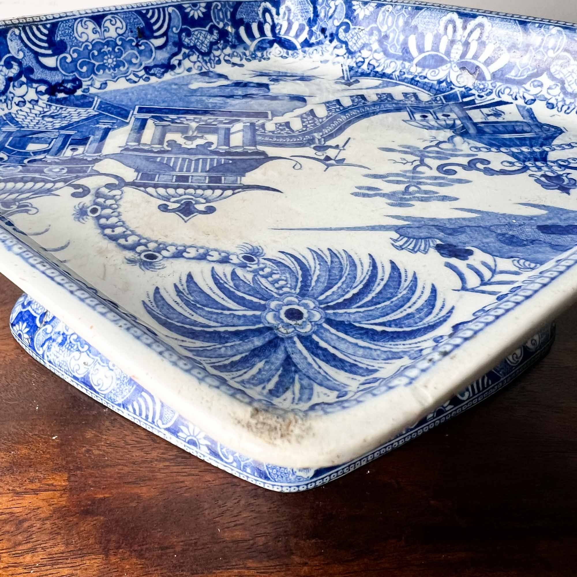 job Ridgway curling palm pottery