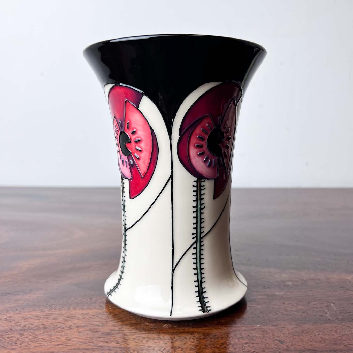 Moorcroft Cinco Red Vase