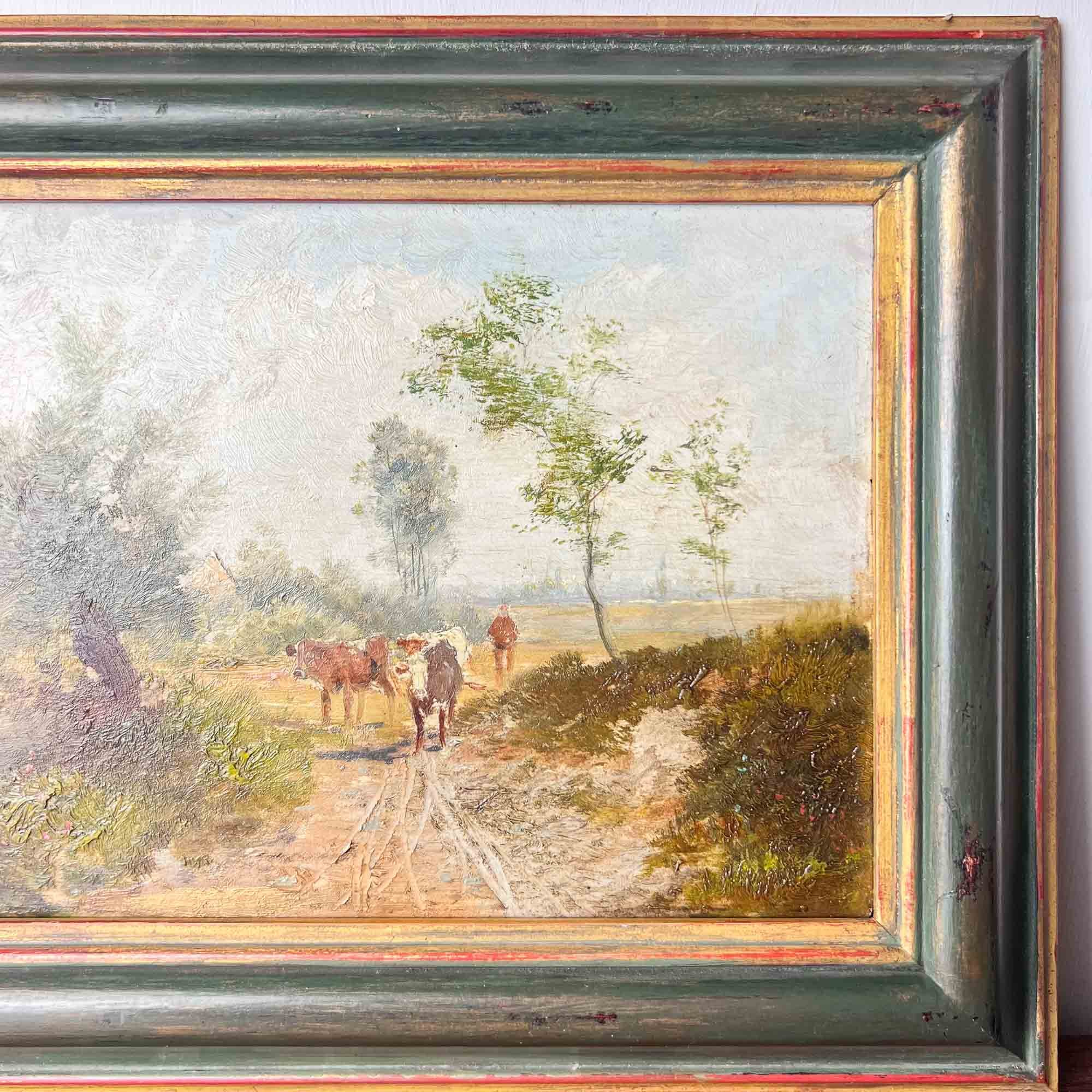 herding cattle painting Theodore paier