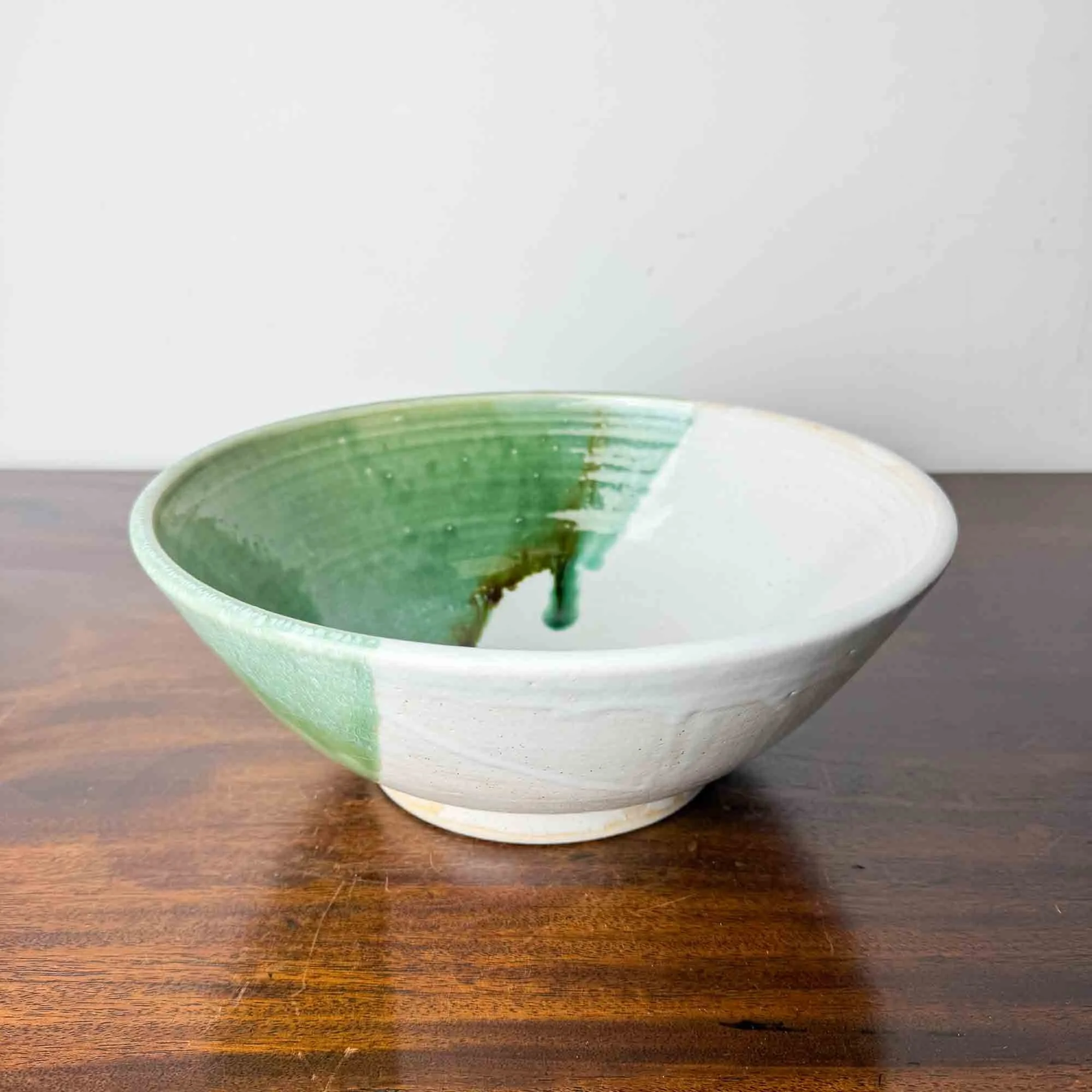green and white studio pottery fruit bowl-09.jpg