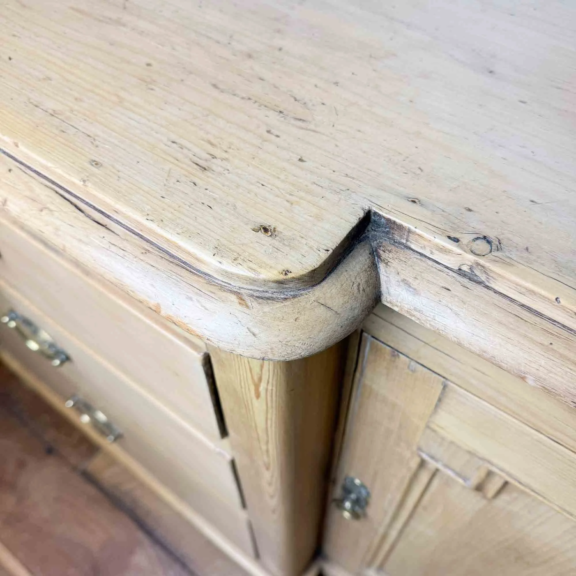 antique pine breakfront sideboard-2.jpg