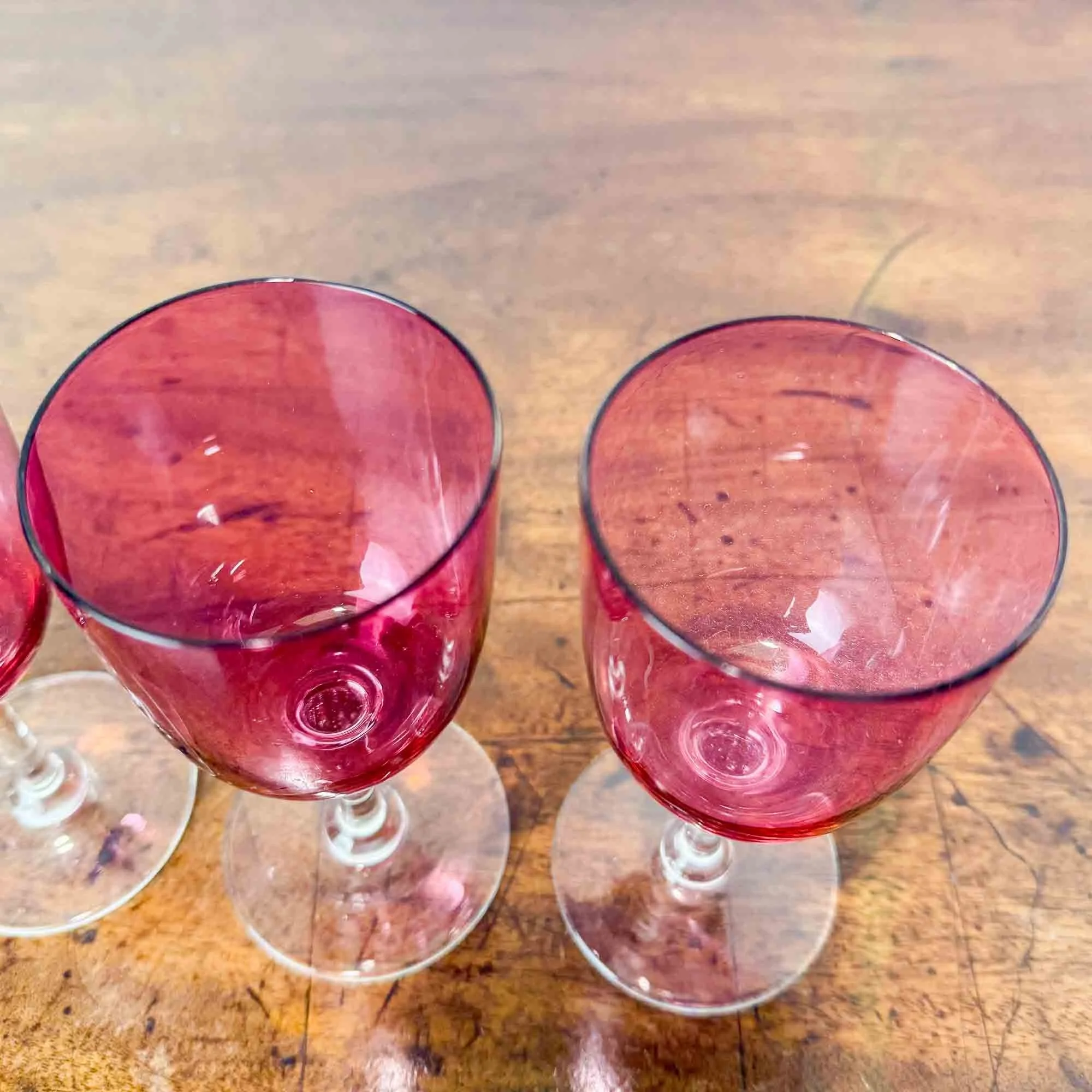 set of four cranberry glass sherry glasses-2.jpg