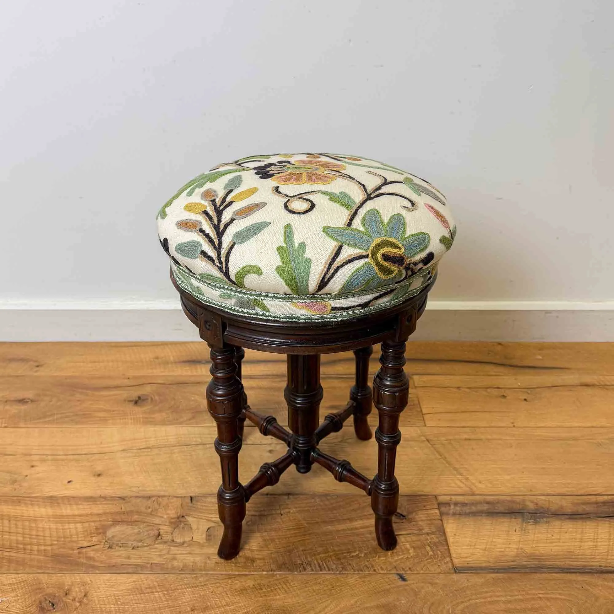 Charles Wadman rosewood revolving piano stool crewel upholstery-13.jpg