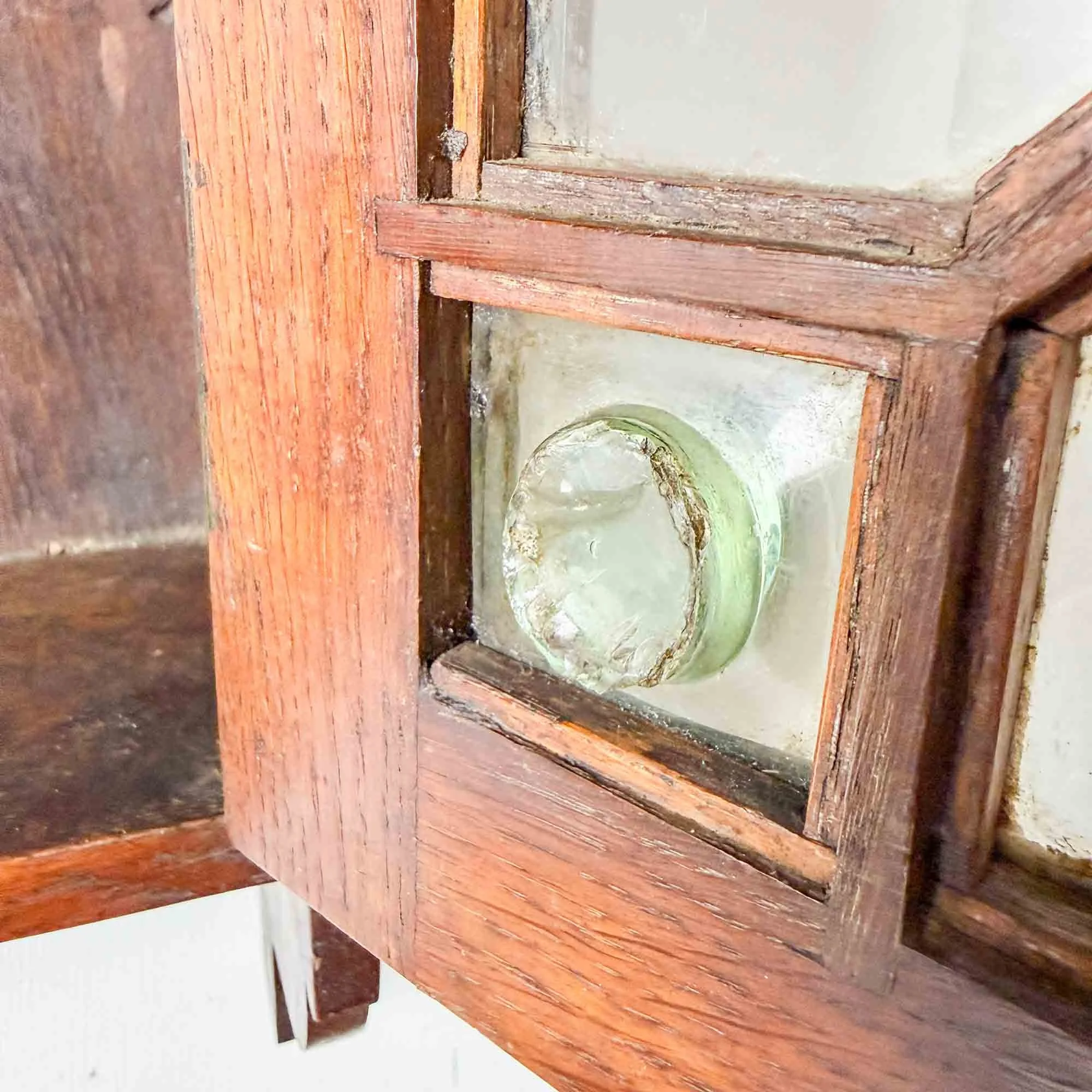 antique oak arts and crafts wall cabinet-4.jpg