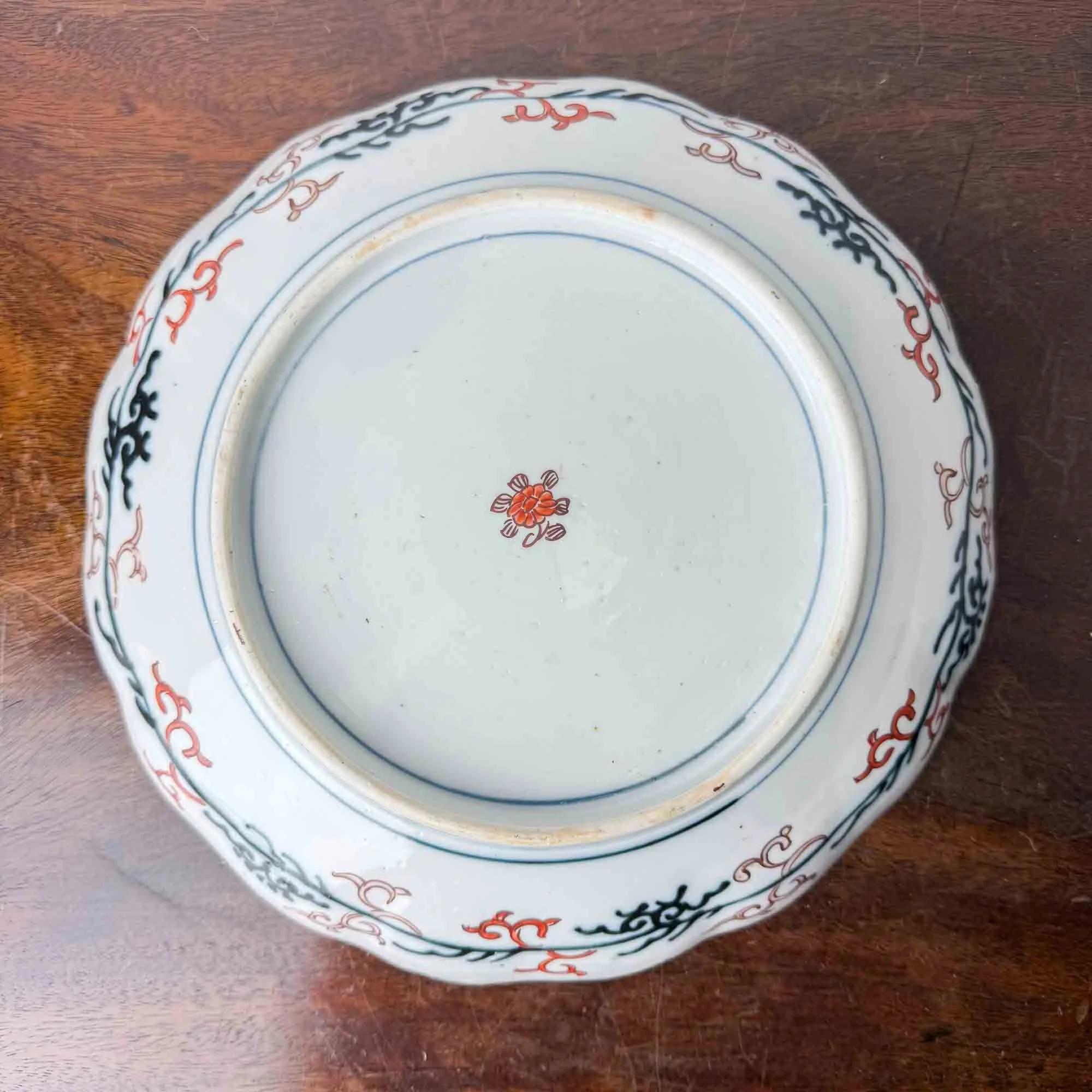 japanese imari plate peach and green.jpg