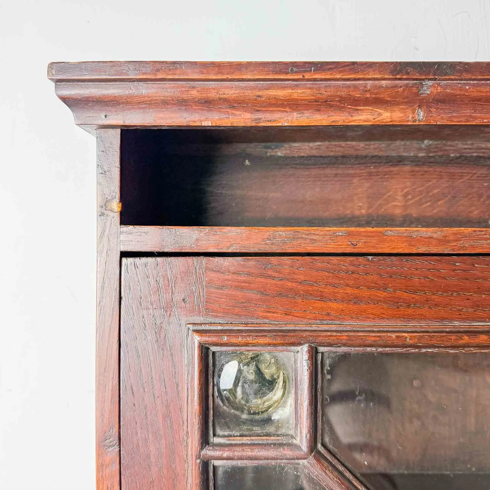 antique oak arts and crafts wall cabinet-3.jpg