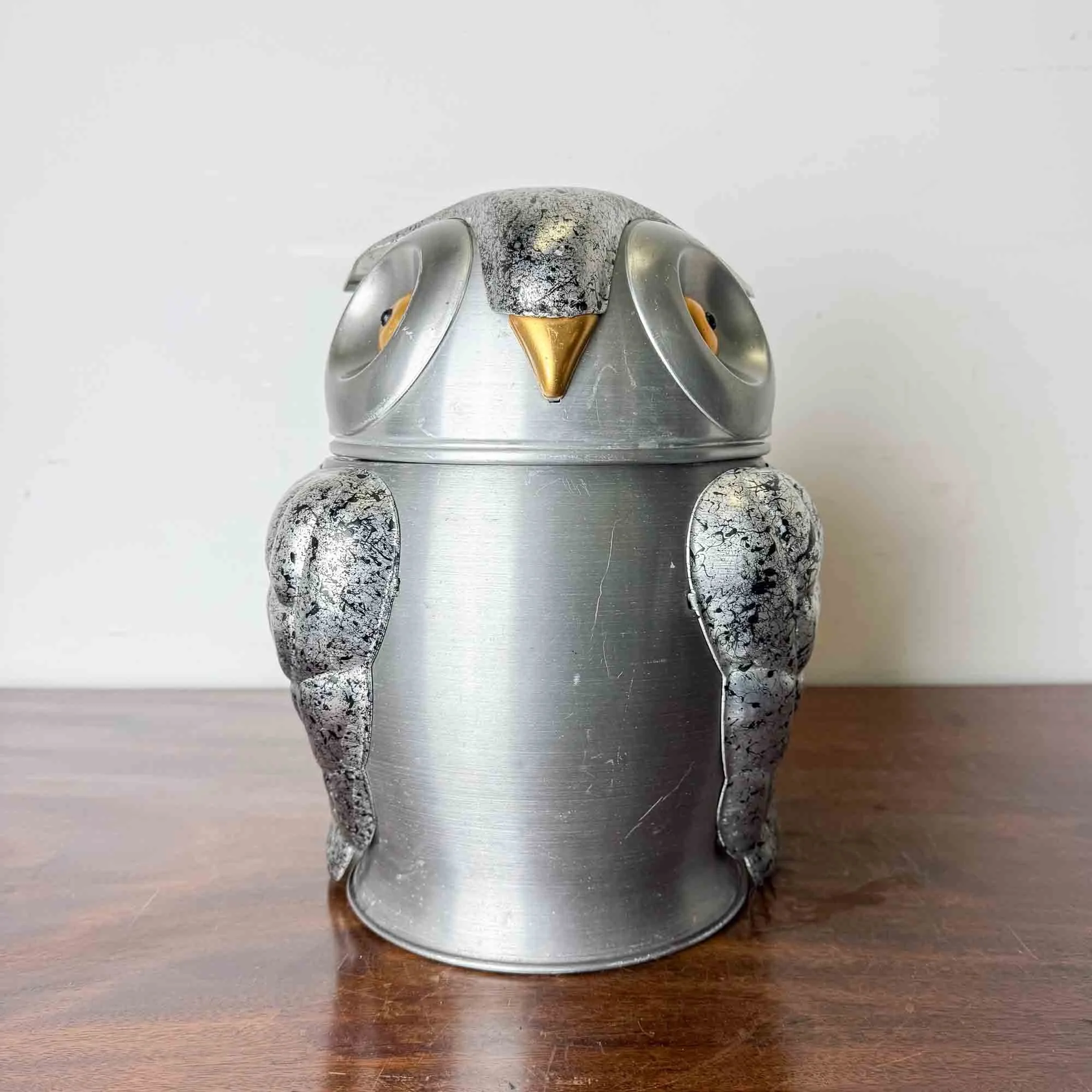 retro aluminium owl ice bucket