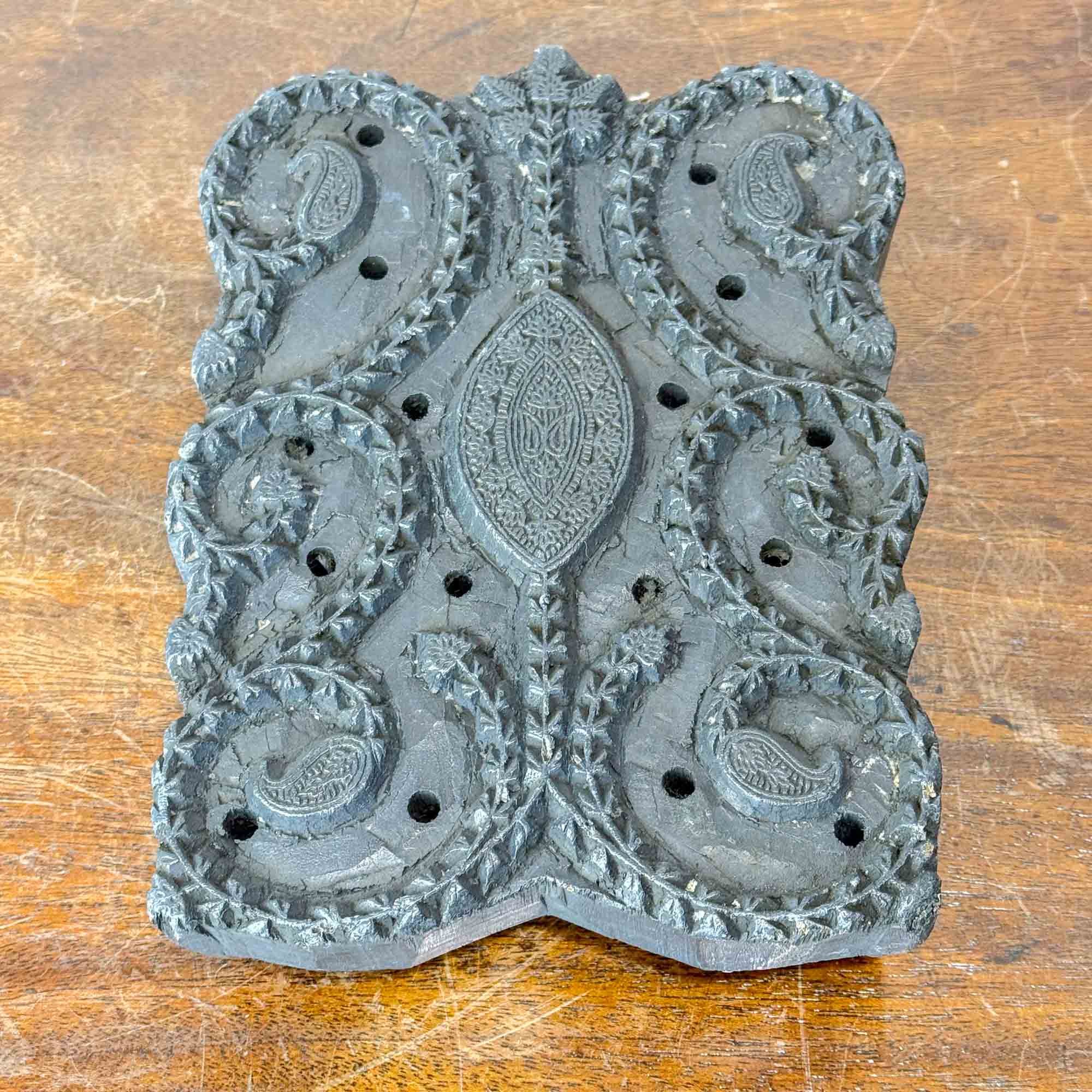 Decorative Carved Vintage Wooden Printing Block